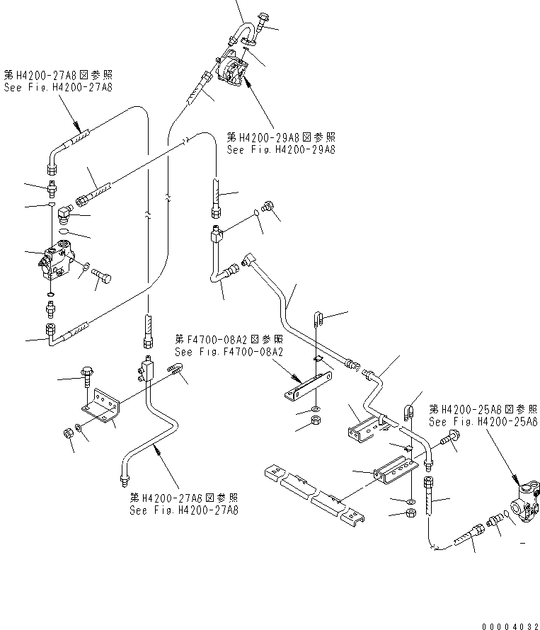 Wheel Loaders Komatsu / WA900-3 S/N 50001-UP(wa900-3c) / HYDRAULIC LINE (FLOW DIVIDER TO FAN MOTOR LINE) (55 ЯC SPEC.)(#50001-50094)(211230 : H4200-26A8)