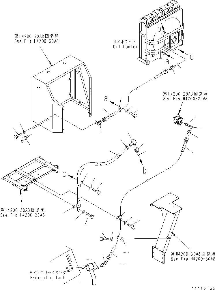 Wheel Loaders Komatsu / WA900-3 S/N 50001-UP(wa900-3c) / HYDRAULIC LINE (FUEL COOLER FAN LUBLICATION LINE) (55 ЯC SPEC.)(#50001-50094)(211270 : H4200-28A8)