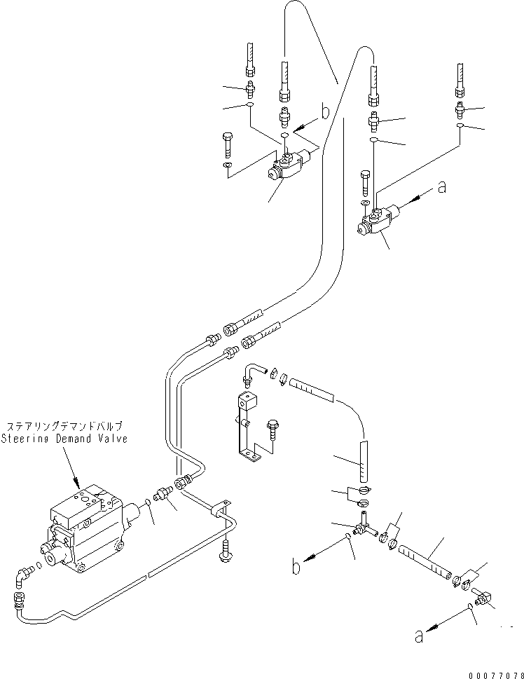 Wheel Loaders Komatsu / WA900-3 S/N 50001-UP(wa900-3c) / STEERING HYDRAULIC LINE (STOP VALVE RELATED PARTS)(#50095-)(211650 : H4410-08C0)