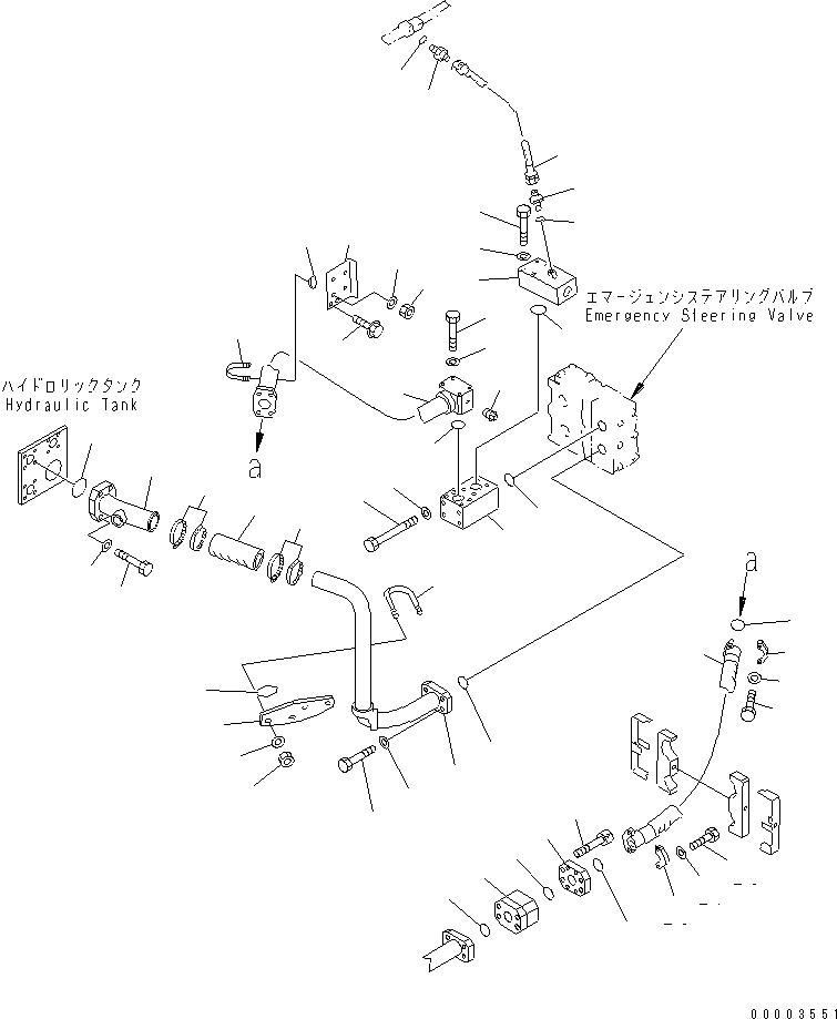 Wheel Loaders Komatsu / WA900-3 S/N 50001-UP(wa900-3c) / EMERGENCY STEERING PIPING (2/3) (SOUND PACKAGE SPEC.)(#50029-50094)(211710 : H4420-02A2)