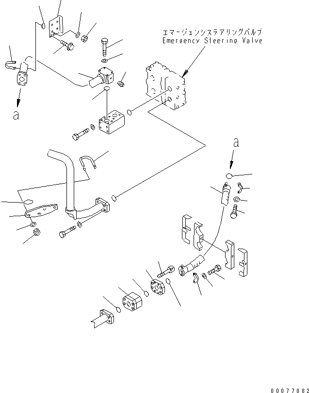Wheel Loaders Komatsu / WA900-3 S/N 50001-UP(wa900-3c) / EMERGENCY STEERING PIPING (2/4)(#50095-)(211740 : H4420-02C0)