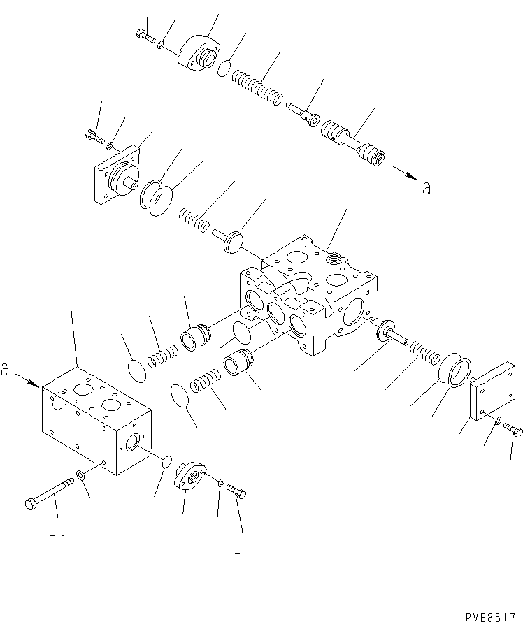 Wheel Loaders Komatsu / WA900-3 S/N 50001-UP(wa900-3c) / EMERGENCY STEERING PIPING (EMERGENCY STEERING VALVE) (INNER PARTS)(#50001-50094)(211790 : H4420-11B0)