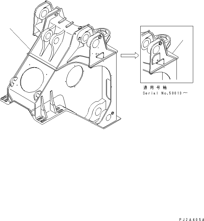 Wheel Loaders Komatsu / WA900-3 S/N 50001-UP(wa900-3c) / FRONT FRAME(240010 : J4110-01A0)
