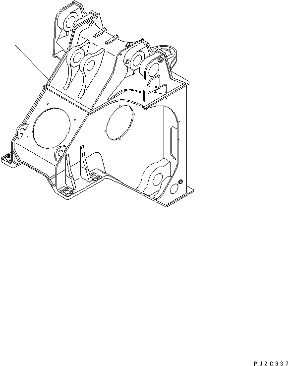 Wheel Loaders Komatsu / WA900-3 S/N 50001-UP(wa900-3c) / FRONT FRAME (WITH ADVANCED JOY STICK STEERING)(#50013-)(240050 : J4110-01A5)