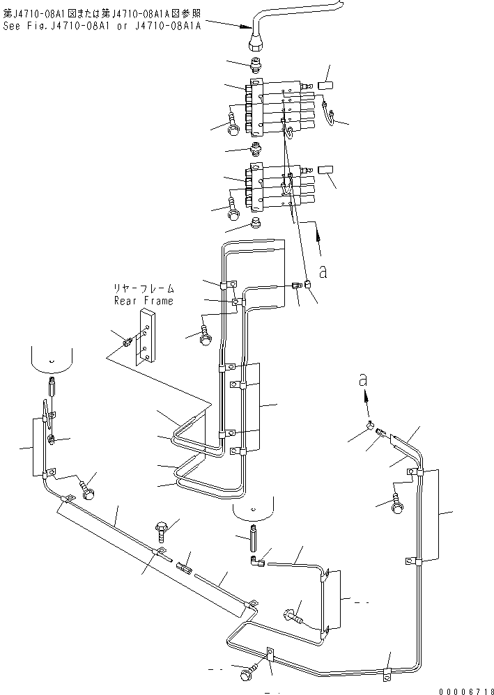 Wheel Loaders Komatsu / WA900-3 S/N 50001-UP(wa900-3c) / AUTO GREASE (FOR AXLE SUPPORT AND TRANSMISSION TRUNION)(#50001-50094)(240500 : J4710-09B1)