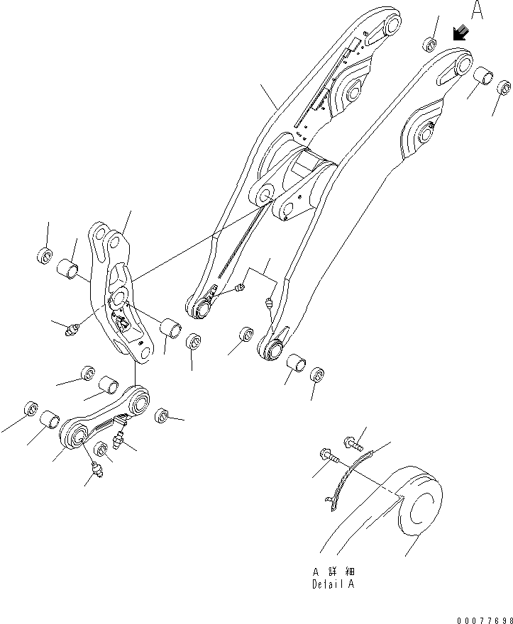 Wheel Loaders Komatsu / WA900-3 S/N 50001-UP(wa900-3c) / LIFT ARM AND BELLCRANK (WITH HIGH LIFT ARM)(#50095-)(360080 : T4110-02C0)