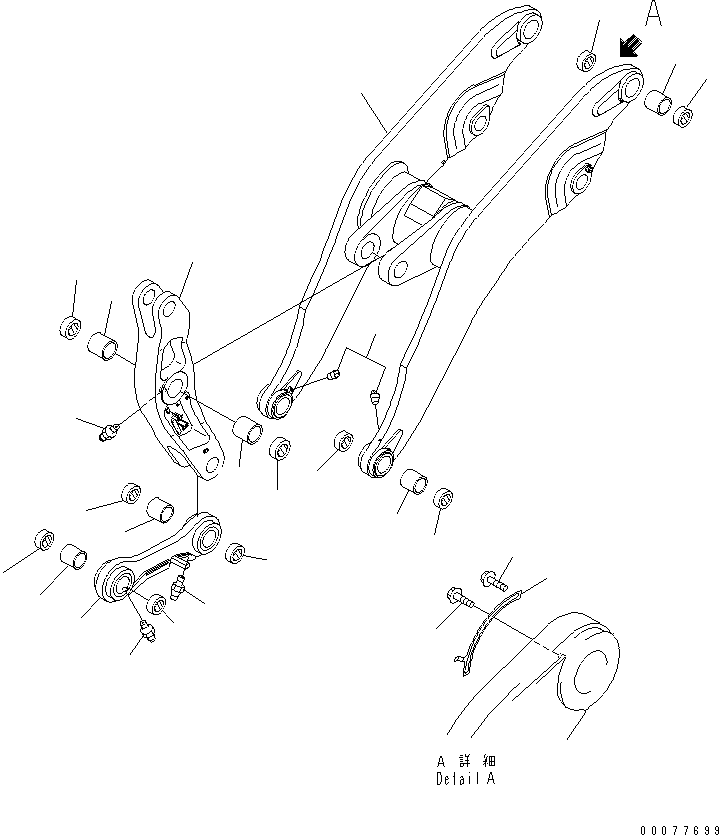 Wheel Loaders Komatsu / WA900-3 S/N 50001-UP(wa900-3c) / LIFT ARM AND BELLCRANK (-40ЯC SPEC.)(#50095-)(360090 : T4110-02C1)