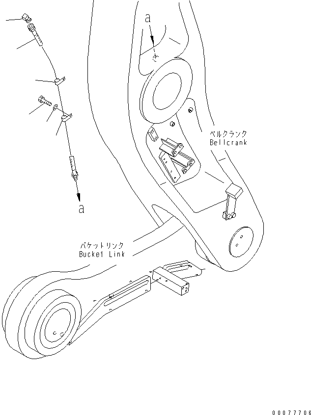Wheel Loaders Komatsu / WA900-3 S/N 50001-UP(wa900-3c) / LIFT ARM AND BELLCRANK (AUTO GREASE) (FOR BUCKET LINK) (2/2)(#50095-)(360310 : T4110-11C0)
