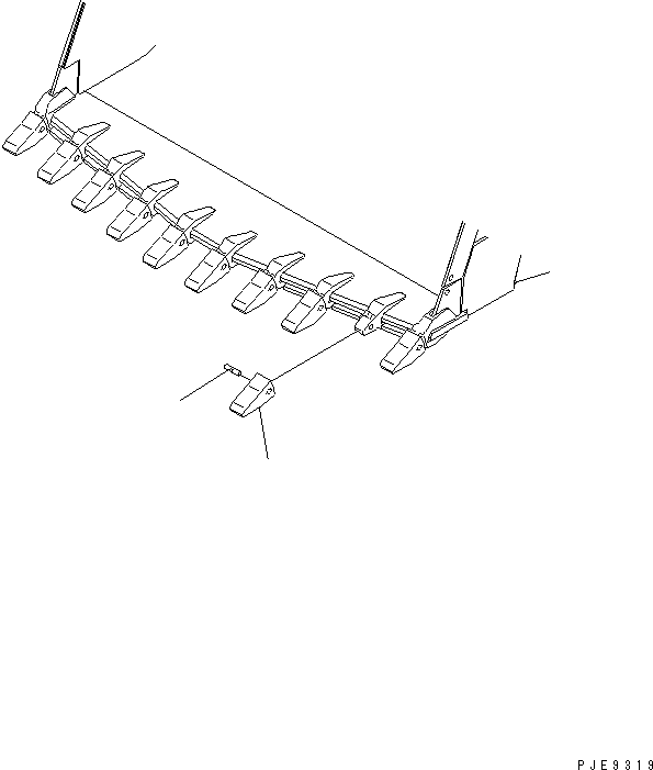Wheel Loaders Komatsu / WA900-3 S/N 50001-UP(wa900-3c) / TOOTH (HORIZONTAL PIN TYPE ? ADAPTER WELDED TOOTH) (SHARP TYPE) (EXCEPT JAPAN)(#50034-)(360420 : T4130-01B3)