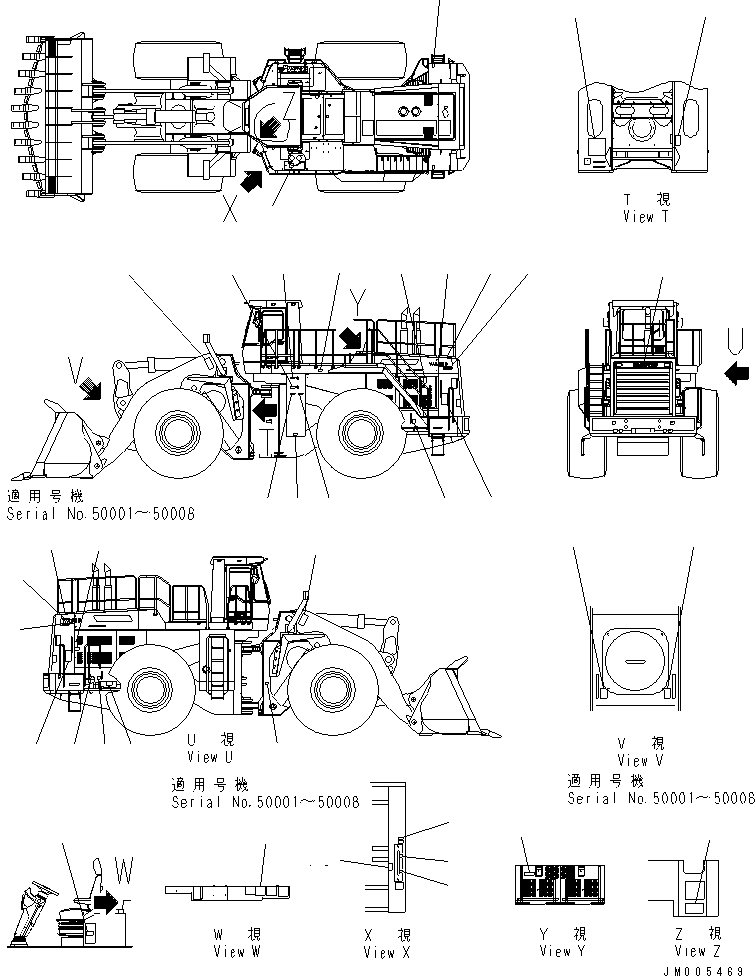 Wheel Loaders Komatsu / WA900-3 S/N 50001-UP(wa900-3c) / MARKS AND PLATES (GERMAN)(#50001-50106)(390160 : U0100-01J0)