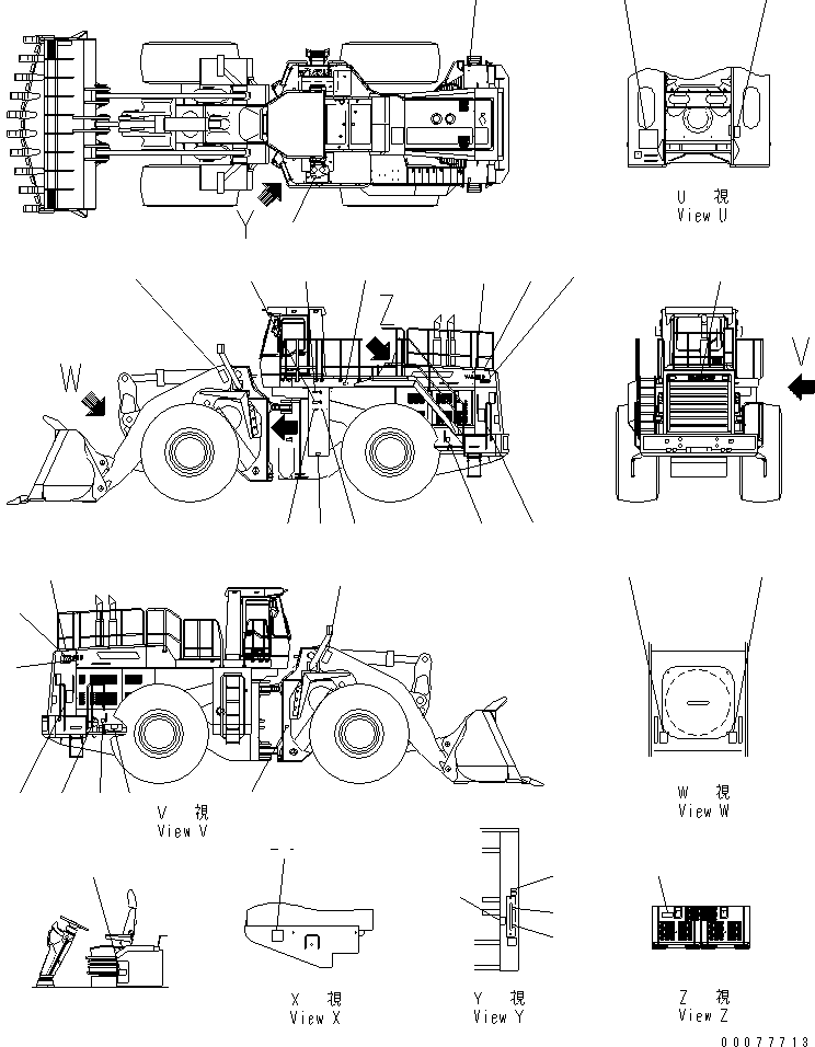 Wheel Loaders Komatsu / WA900-3 S/N 50001-UP(wa900-3c) / MARKS AND PLATES (RUSSIAN) (ELECTRICAL GOVERNOR SPEC.)(#50095-50106)(390090 : U0100-01C0)