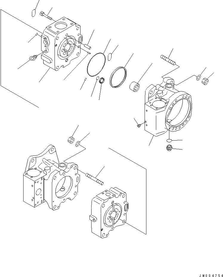 Wheel Loaders Komatsu / WA900-3 S/N 50001-UP(wa900-3c) / STEERING PUMP (4/8)(#50140-)(450710 : Y1600-44A0B)