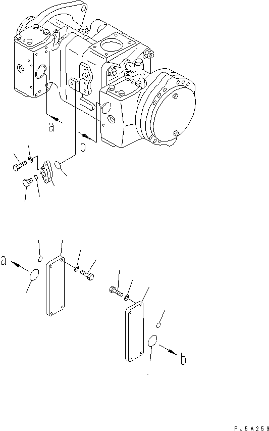 Wheel Loaders Komatsu / WA900-3 S/N 50001-UP(wa900-3c) / STEERING PUMP (8/8)(#50027-)(450750 : Y1600-48A0A)