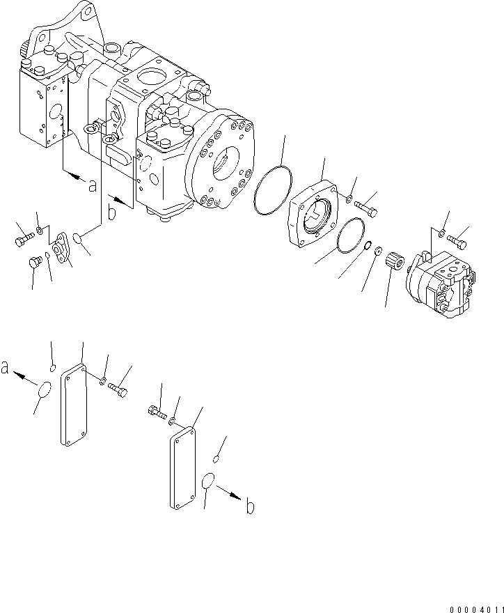 Wheel Loaders Komatsu / WA900-3 S/N 50001-UP(wa900-3c) / STEERING PUMP (8/9) (SOUND PACKAGE SPEC.)(#50029-)(450830 : Y1600-68A0)