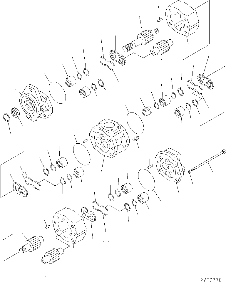 Wheel Loaders Komatsu / WA900-3 S/N 50001-UP(wa900-3c) / EMERGENCY STEERING PUMP(450850 : Y1610-21A1)