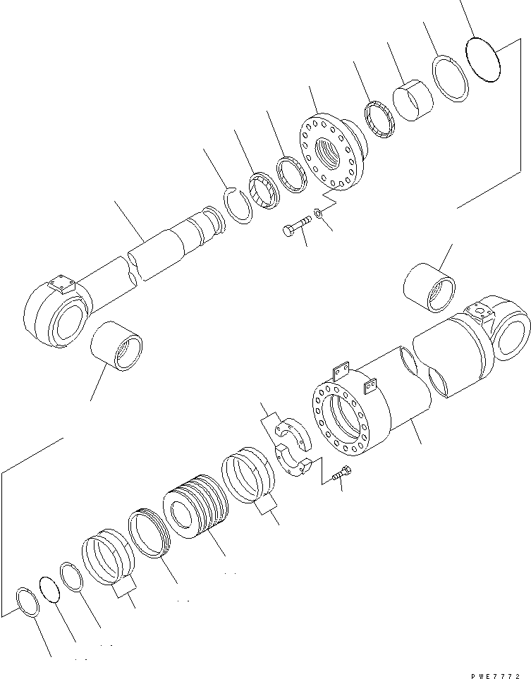 Wheel Loaders Komatsu / WA900-3 S/N 50001-UP(wa900-3c) / DUMP CYLINDER(451030 : Y1620-11A0)
