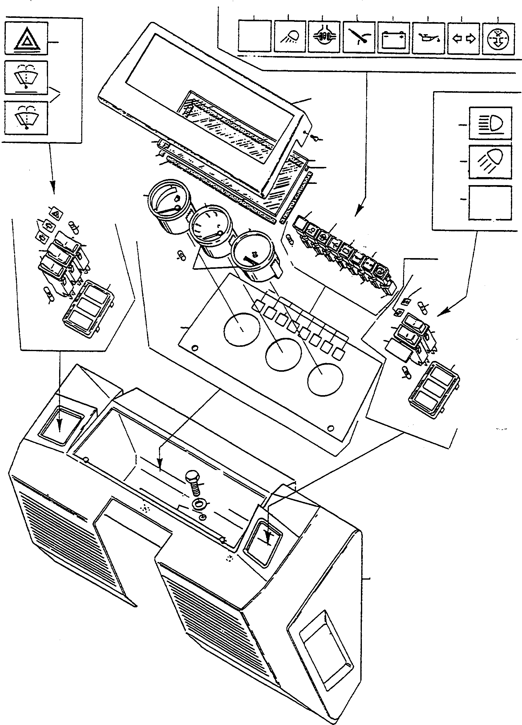 Wheel Loaders Komatsu / WA90-1 (20F) S/N 372020051 and up(wa90_1) / INSTRUMENT BOX AND INSTRUMENTS(03-63|a : A4740)