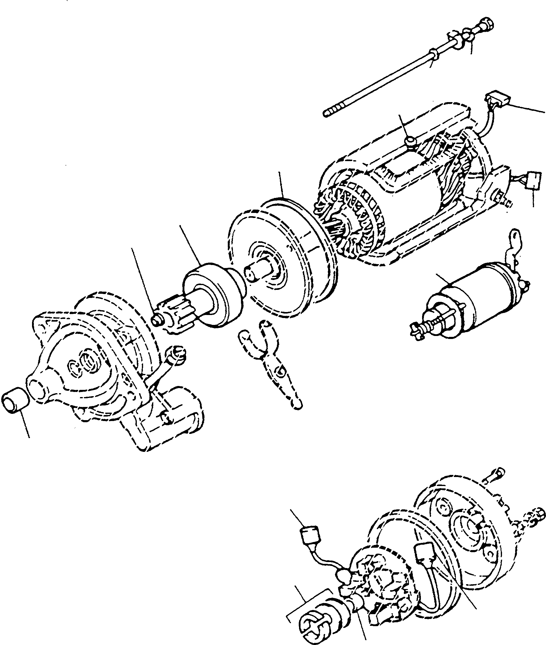 Wheel Loaders Komatsu / WA90-1 (20F) S/N 372020051 and up(wa90_1) / STARTERMOTOR(03-43 : A4831)