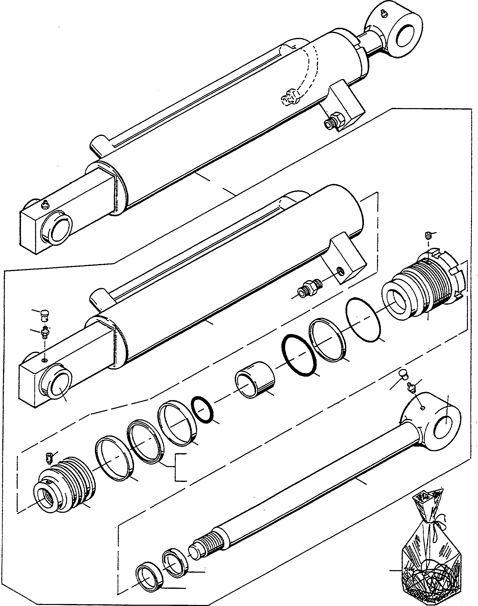 Wheel Loaders Komatsu / WA90-1 (20F) S/N 372020051 and up(wa90_1) / BUCKET CYLINDER(13-28 : A4862)