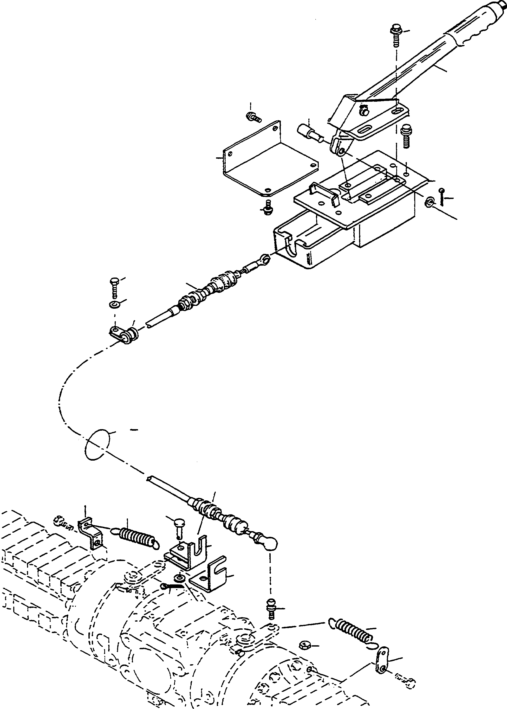 Wheel Loaders Komatsu / WA90-1 (20F) S/N 372020051 and up(wa90_1) / HAND BRAKE AND OPERATING ASSEMBLY(09-90 : A4893)