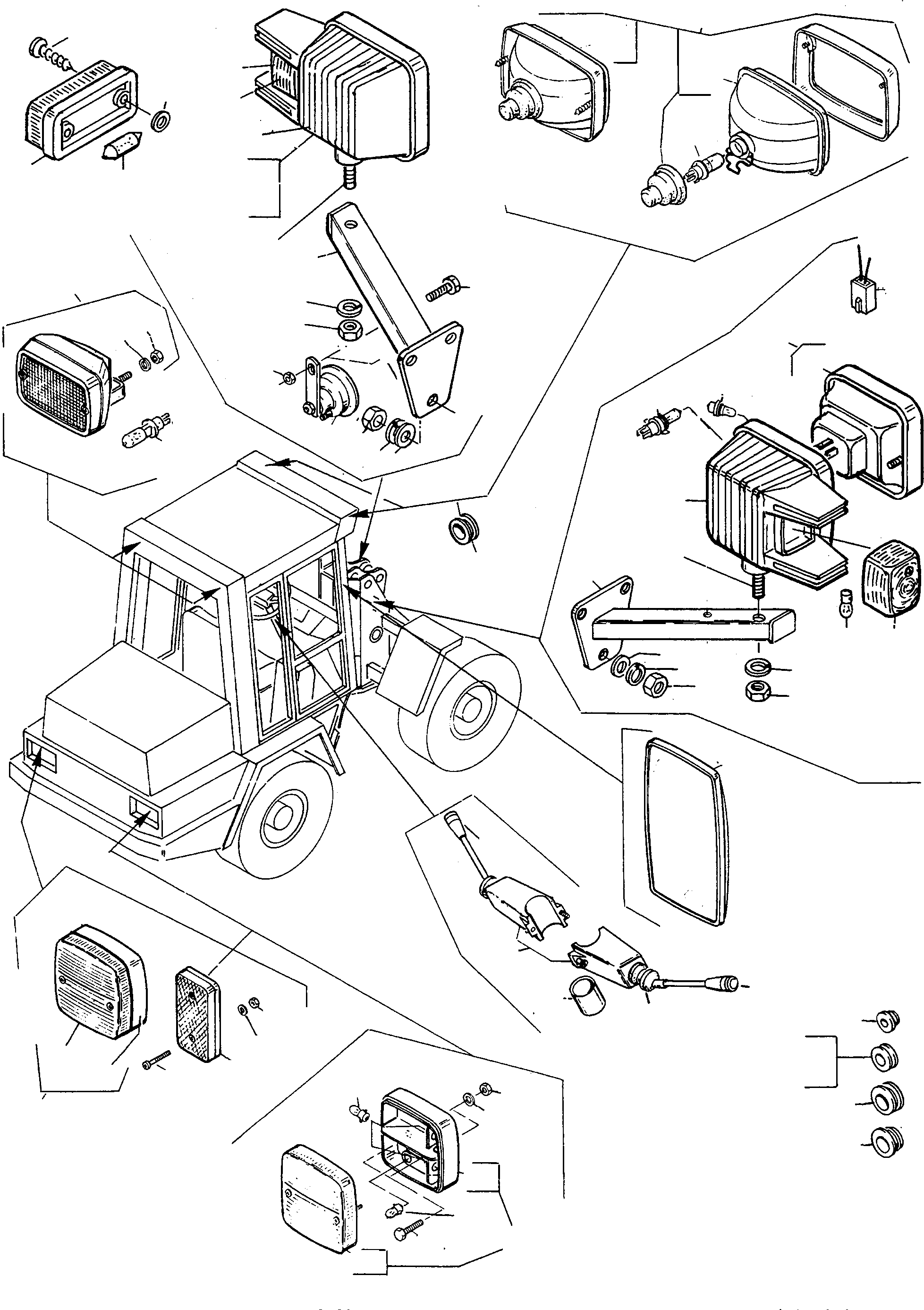 Wheel Loaders Komatsu / WA90-1 (20F) S/N 372020051 and up(wa90_1) / ELECTRIC SYSTEM, LIGHTING UNIT(03-56 : A4990)