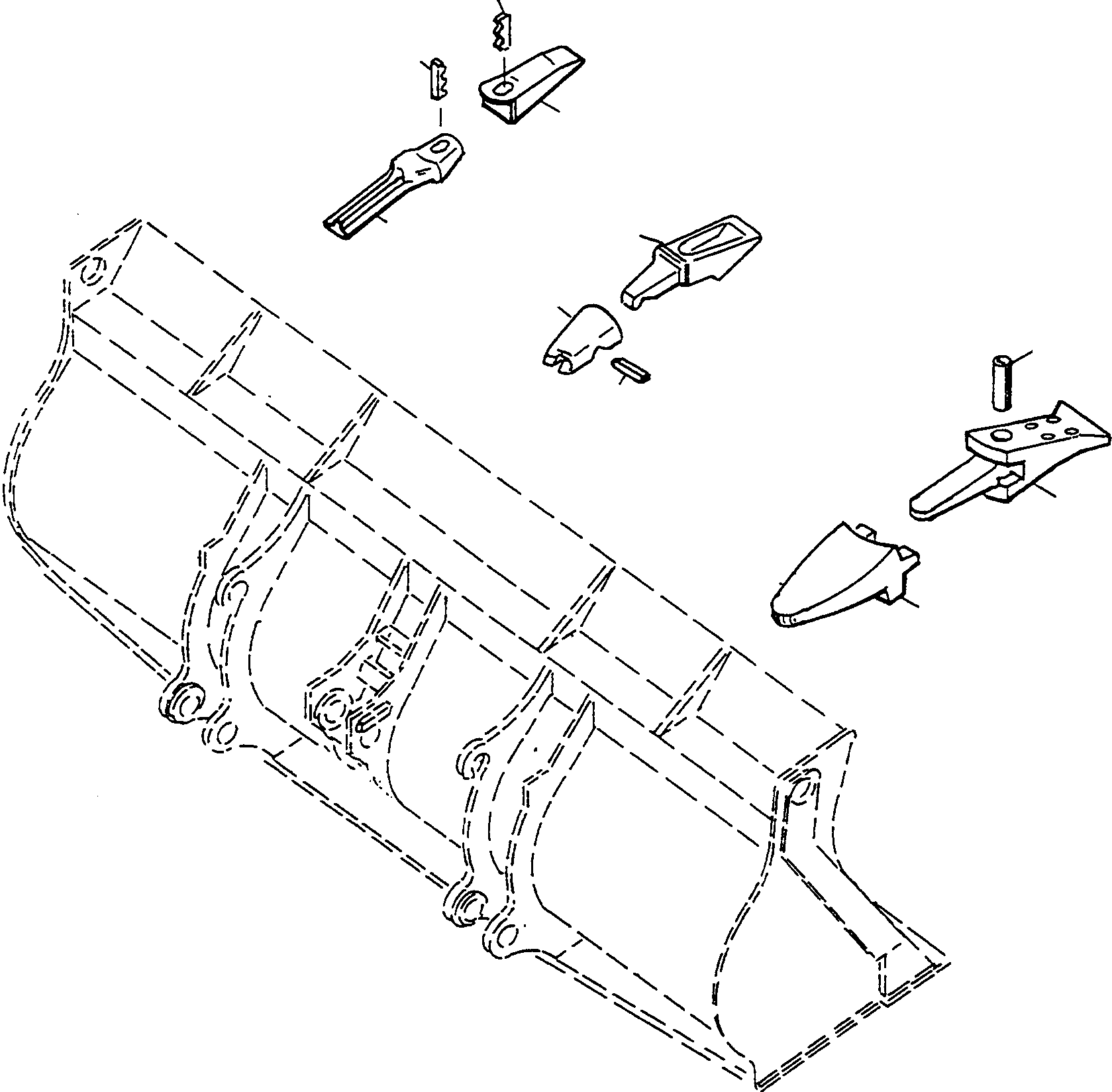 Wheel Loaders Komatsu / WA90-1 (20F) S/N 372020051 and up(wa90_1) / TEETH FOR BUCKETS(15-01 : A5004)