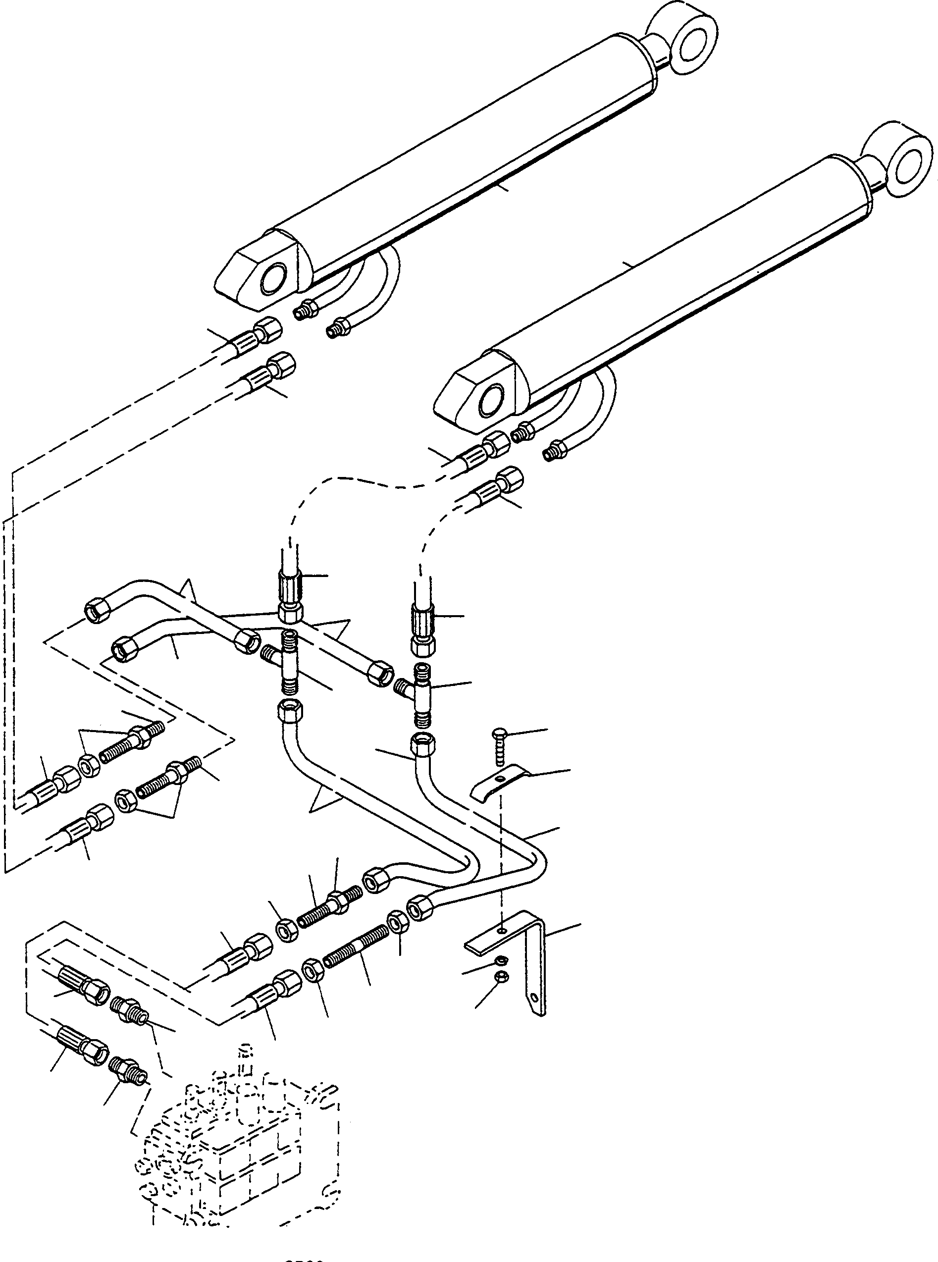 Wheel Loaders Komatsu / WA90-1 (20F) S/N 372020051 and up(wa90_1) / LIFT CYLINDER AND PIPINGS(13-25 : A5151)