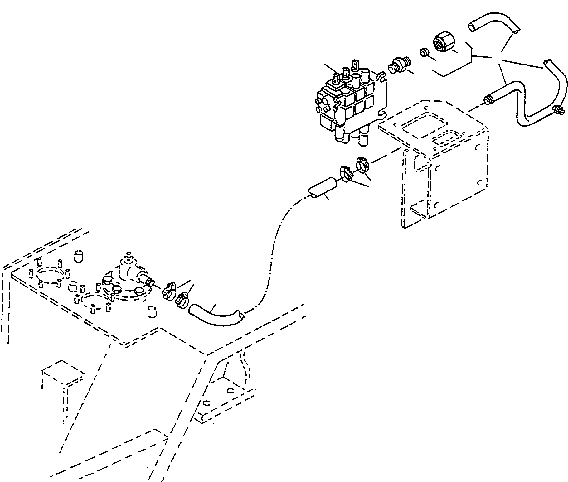 Wheel Loaders Komatsu / WA90-1 (20F) S/N 372020051 and up(wa90_1) / CONTROL VALVE, RETURN PIPINGS(13-11 : A5155)