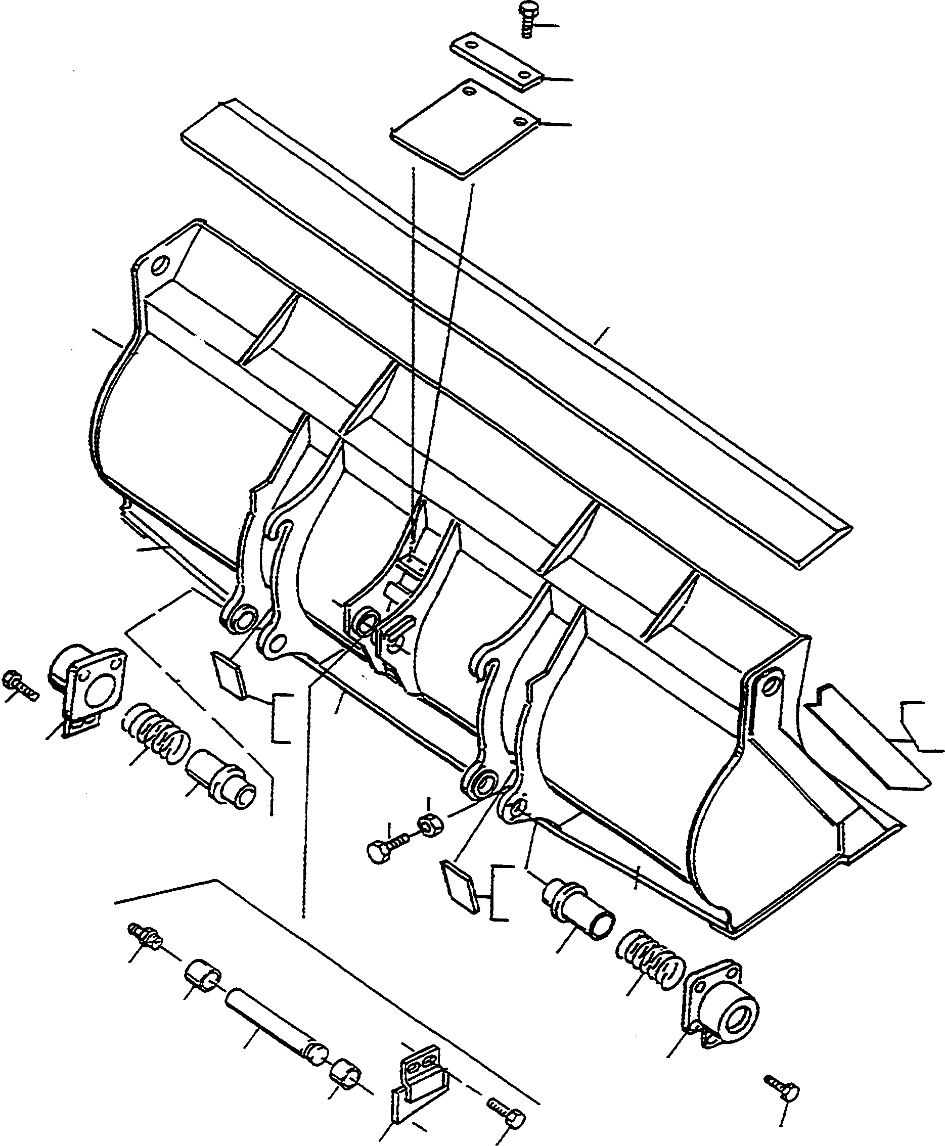 Wheel Loaders Komatsu / WA90-1 (20F) S/N 372020051 and up(wa90_1) / BUCKET, LITRES 1000(15-00|a : A5173)