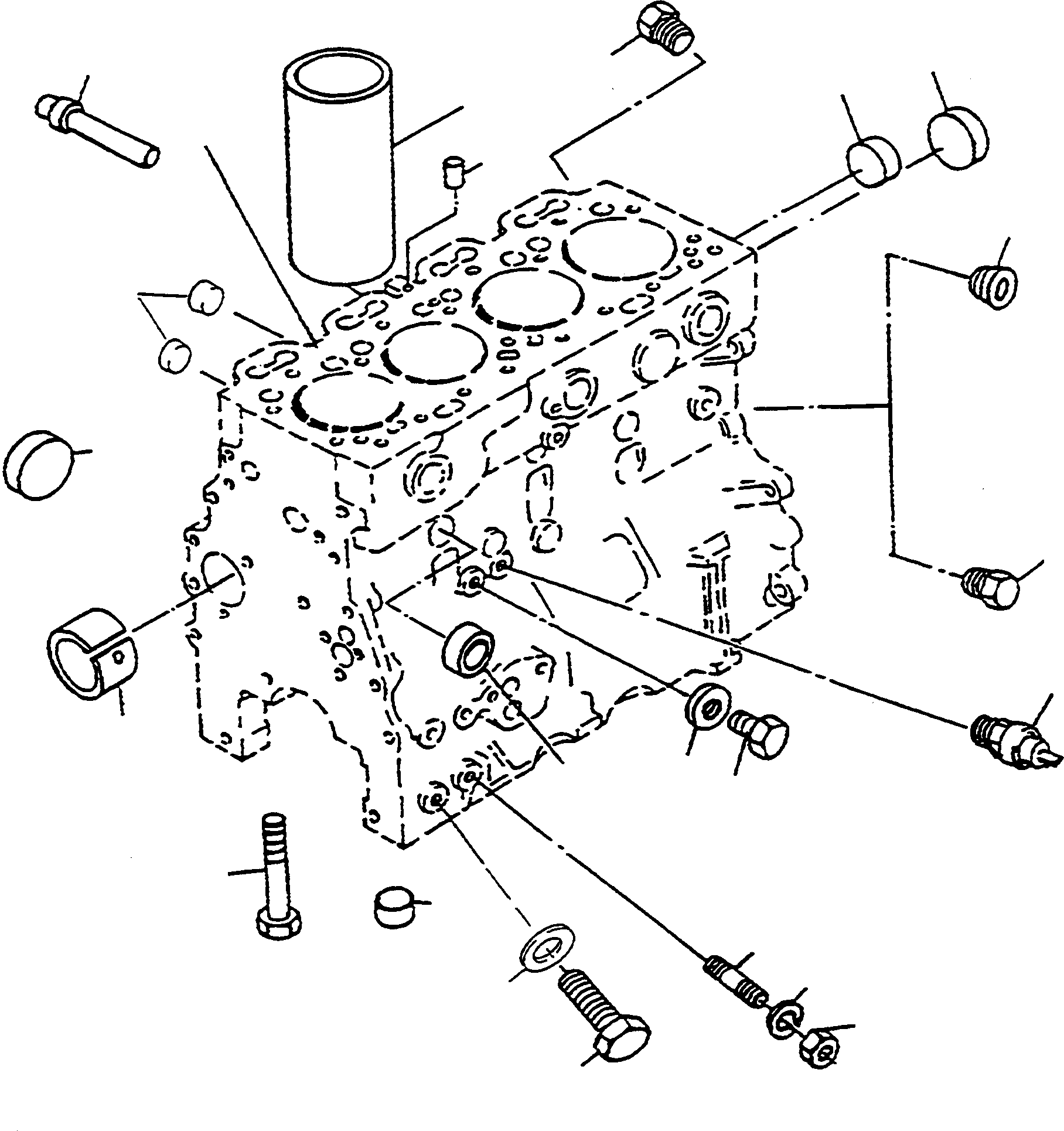Wheel Loaders Komatsu / WA90-1 (20F) S/N 372020051 and up(wa90_1) / CYLINDER BLOCK AND ATTACHING PARTS(01-02 : A5225)