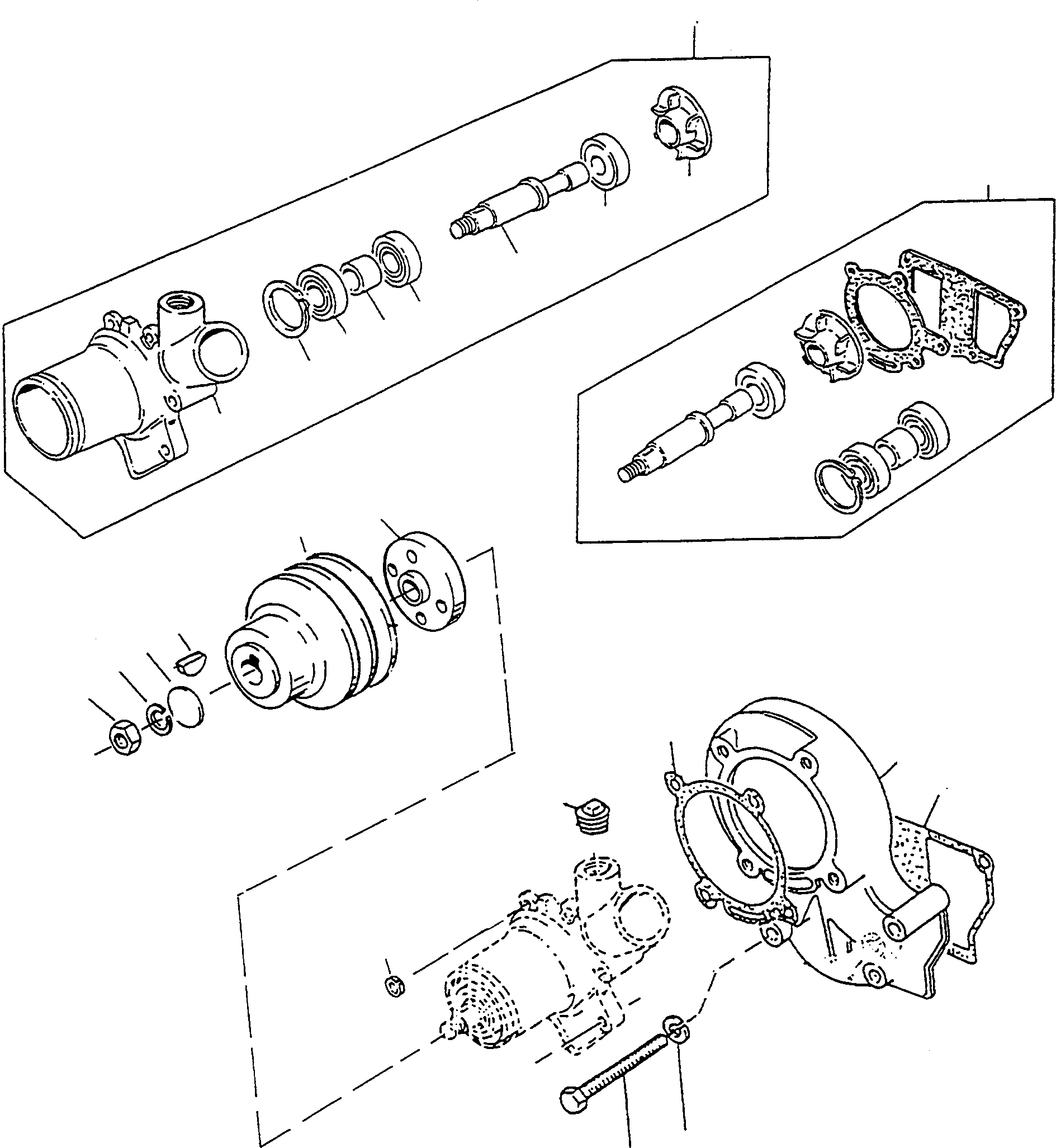 Wheel Loaders Komatsu / WA90-1 (20F) S/N 372020051 and up(wa90_1) / WATER PUMP(01-15 : A5226)