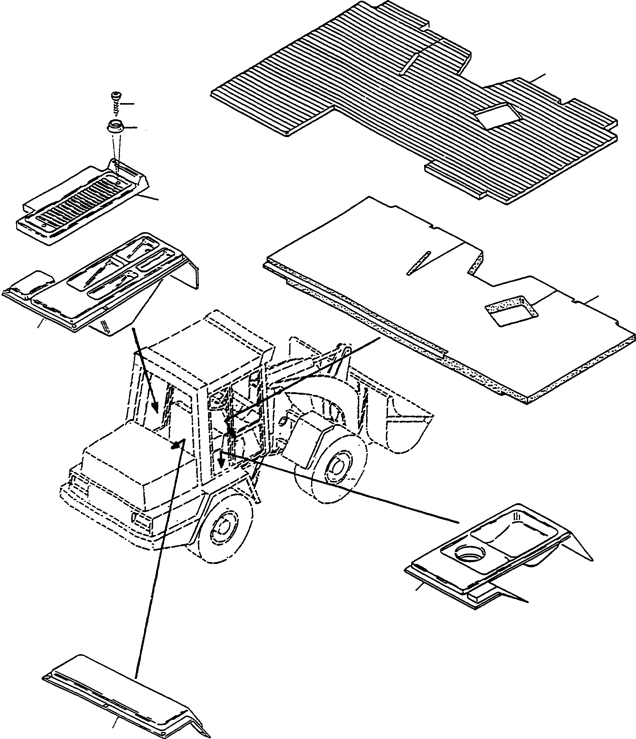 Wheel Loaders Komatsu / WA90-1 (20F) S/N 372020051 and up(wa90_1) / SOUNDPROOFING OF CABIN(11-11 : A5248)