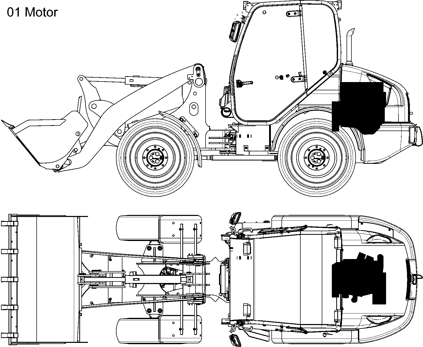 Wheel Loaders Komatsu / WA90-5 20 km/h S/N H50051-H50118 / H50121 / H50124 / H50128-Up(wa90_5a) / 01 ENGINE, ENGINE MOUNTING(01 : 01)