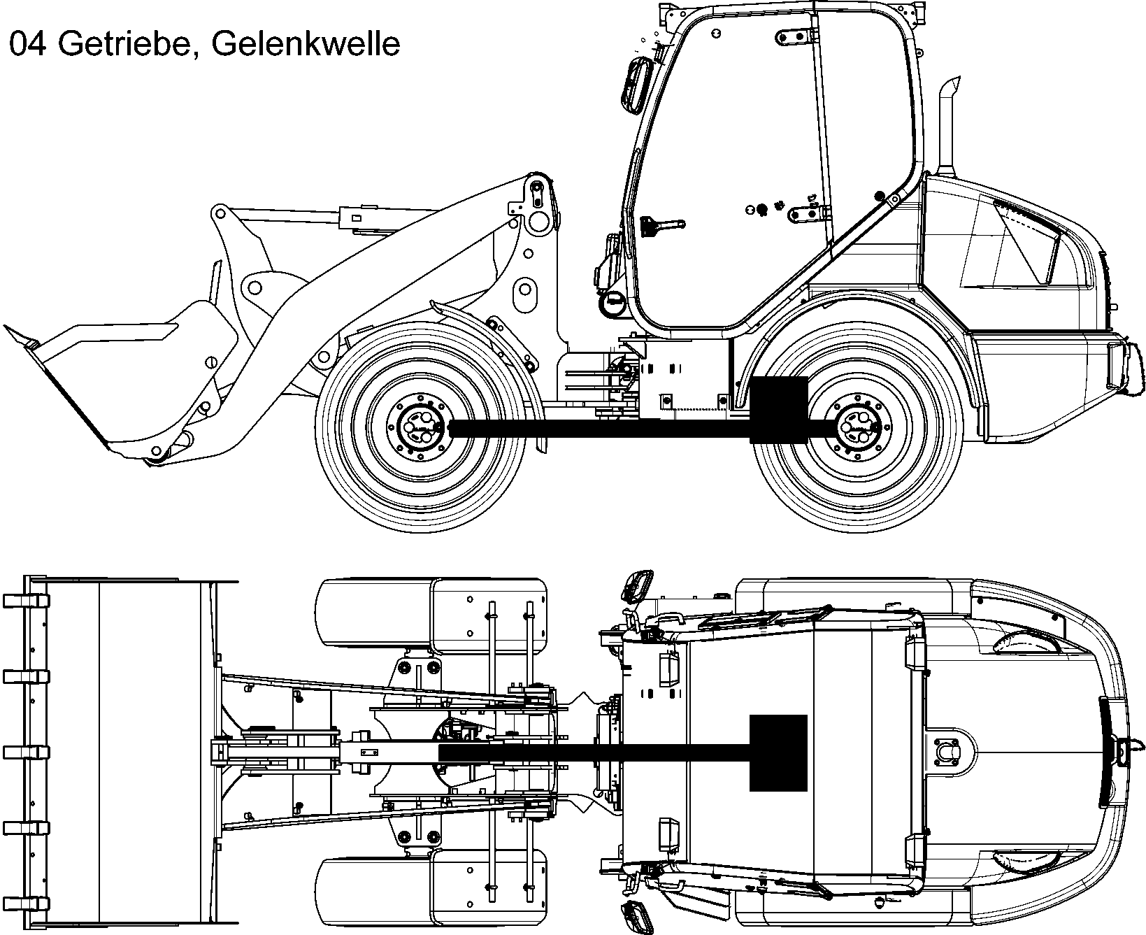 Wheel Loaders Komatsu / WA90-5 20 km/h S/N H50051-H50118 / H50121 / H50124 / H50128-Up(wa90_5a) / 04 TRANSMISSION, UNIVERSAL JOINT(04 : 04)