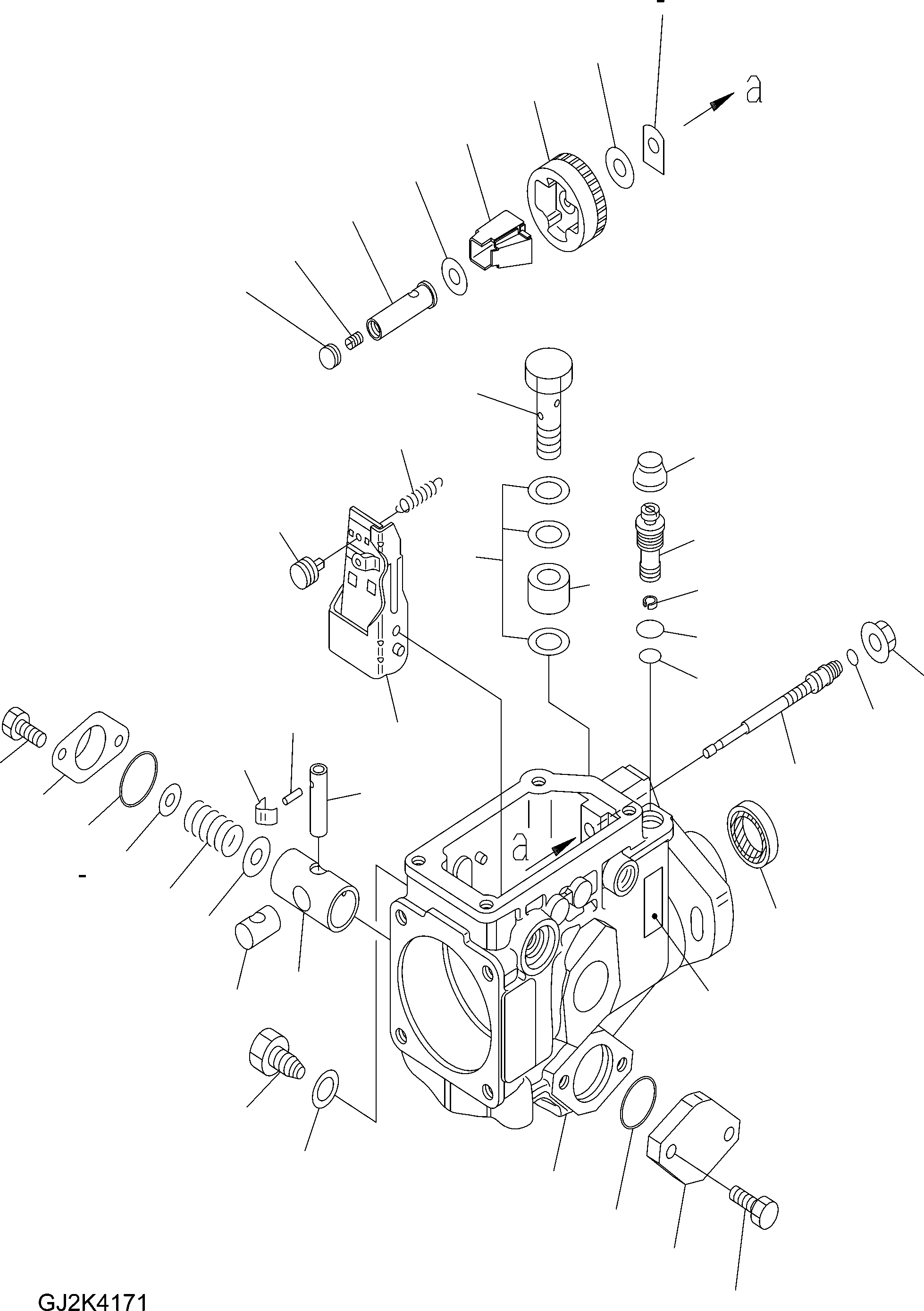 Wheel Loaders Komatsu / WA90-5 20 km/h S/N H50051-H50118 / H50121 / H50124 / H50128-Up(wa90_5a) / INJECTION PUMP,  BODY PUMP(01240_A : GJ2K4171)