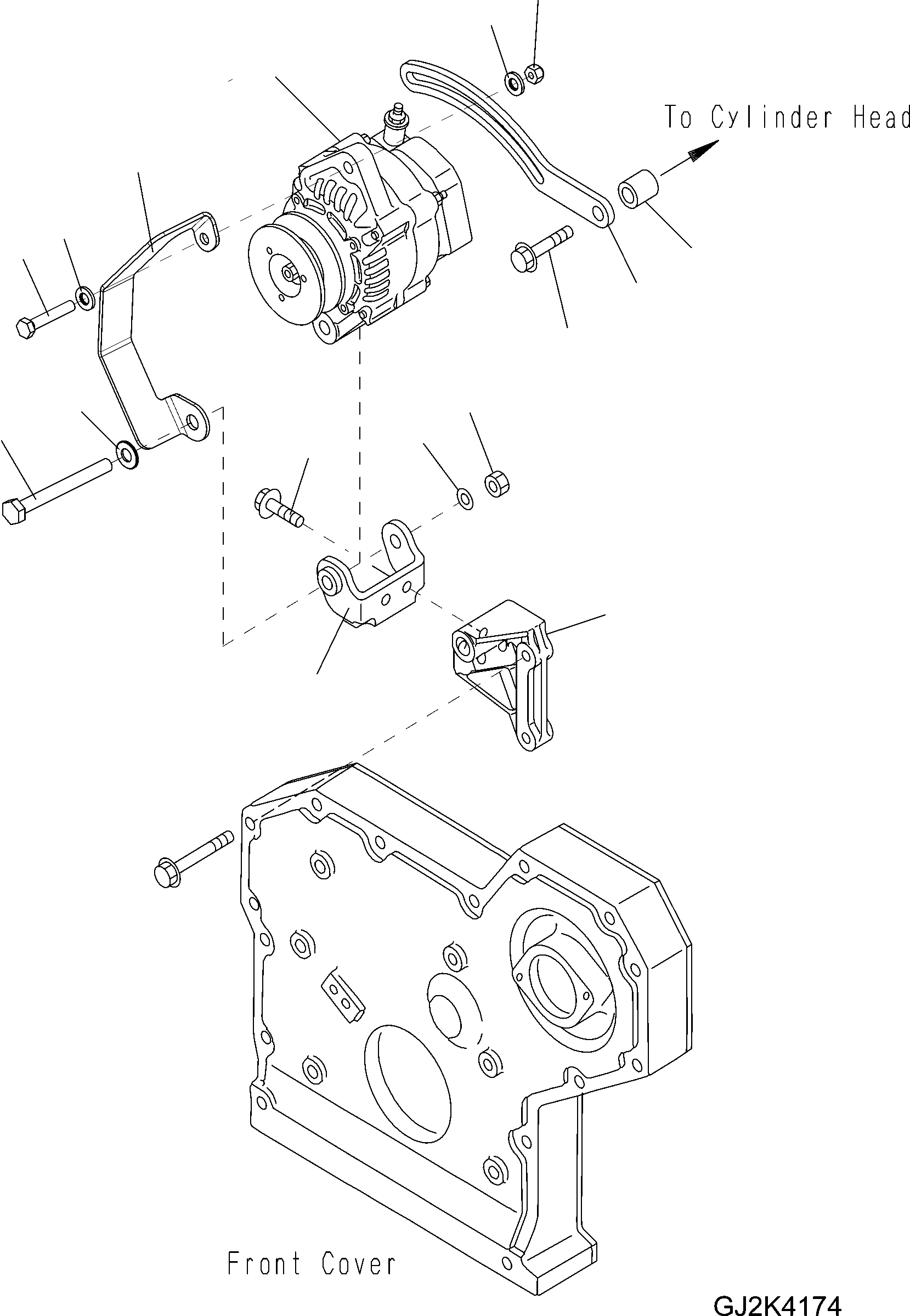 Wheel Loaders Komatsu / WA90-5 20 km/h S/N H50051-H50118 / H50121 / H50124 / H50128-Up(wa90_5a) / ALTERNATOR(03420_A : GJ2K4174)