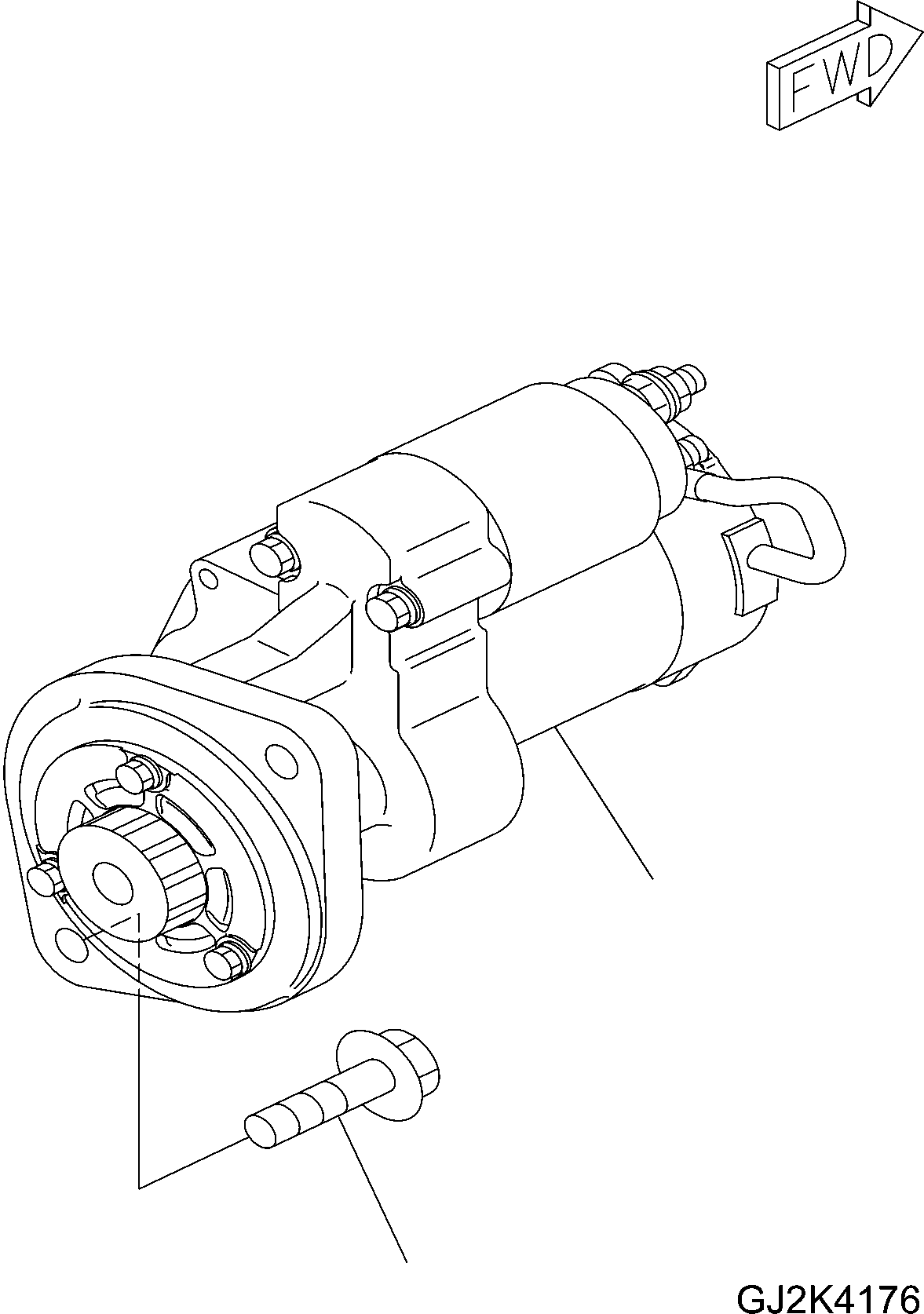 Wheel Loaders Komatsu / WA90-5 20 km/h S/N H50051-H50118 / H50121 / H50124 / H50128-Up(wa90_5a) / STARTERMOTOR(03430_A : GJ2K4176)