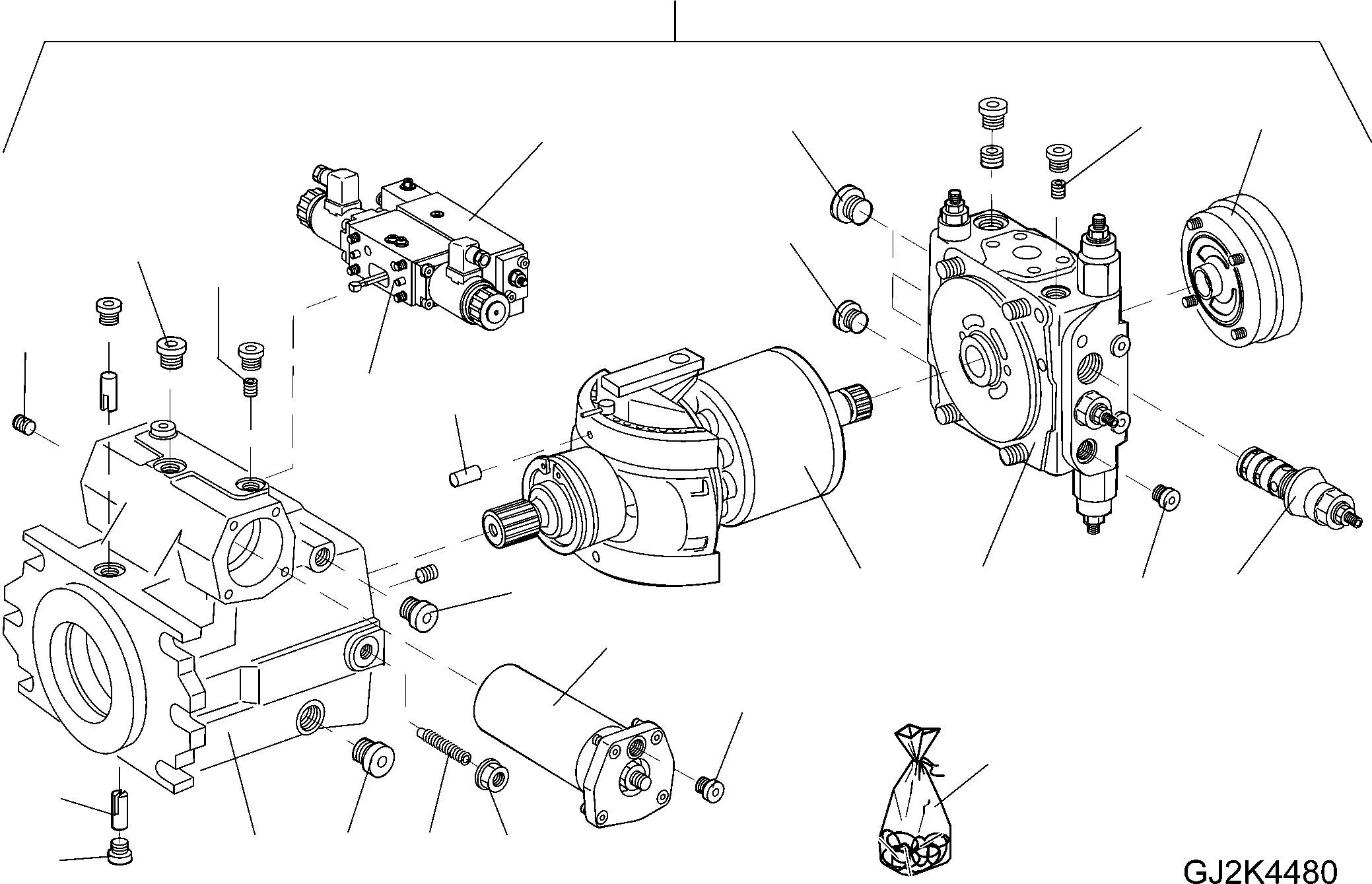 Wheel Loaders Komatsu / WA90-5 20 km/h S/N H50051-H50118 / H50121 / H50124 / H50128-Up(wa90_5a) / AXIAL PISTON PUMP, WITH SPEED CONTROL(04610_B : GJ2K4480)