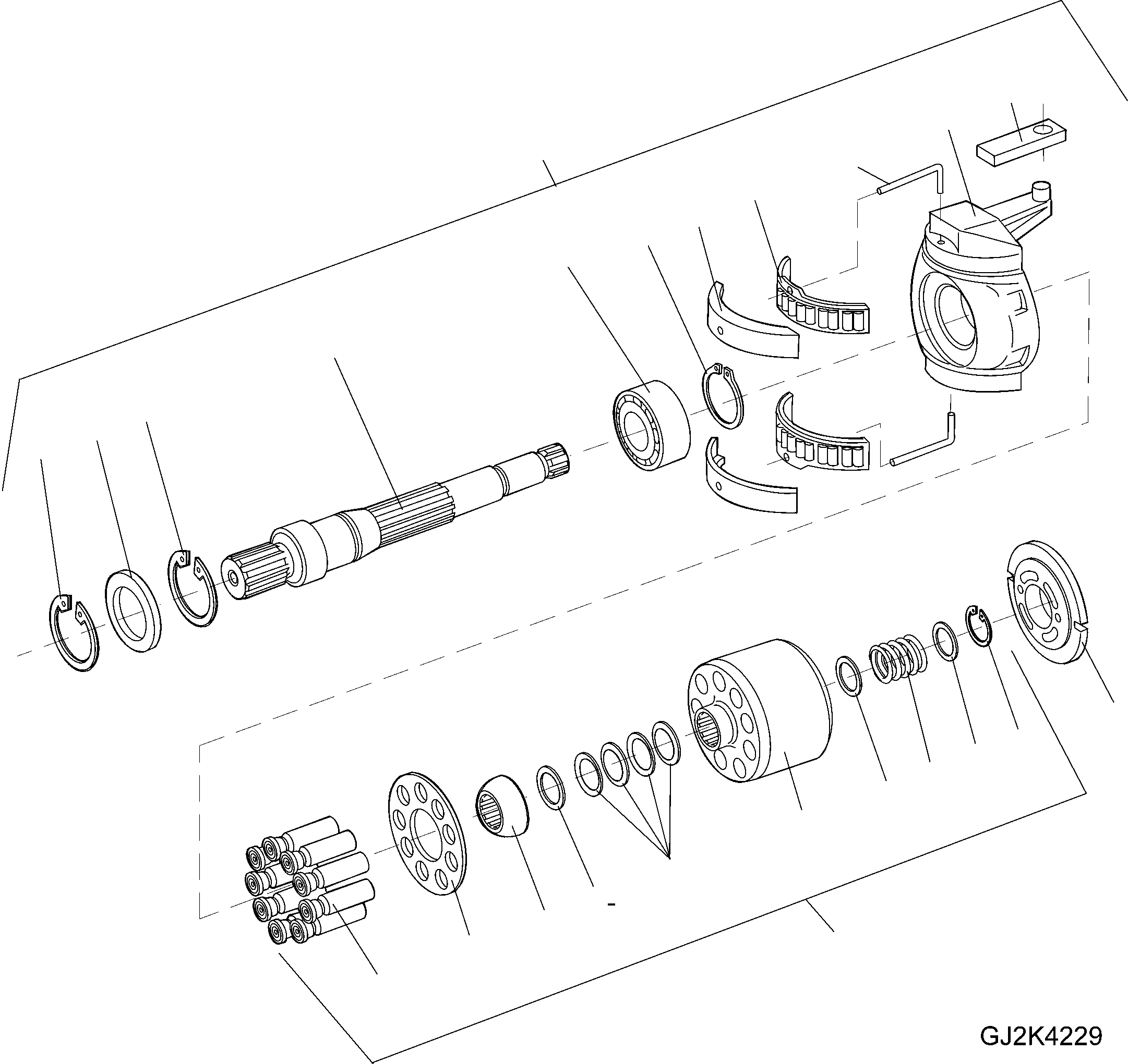 Wheel Loaders Komatsu / WA90-5 20 km/h S/N H50119-H50120 / H50122-H50123 / H50125-H50127(wa90_5c) / AXIAL PISTON PUMP(04610_D : GJ2K4229)