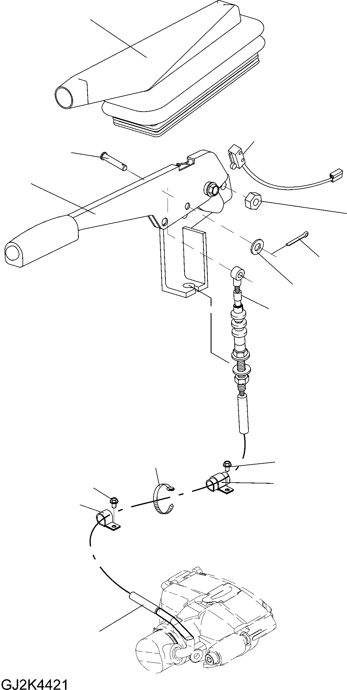 Wheel Loaders Komatsu / WA90-5 20 km/h S/N H50119-H50120 / H50122-H50123 / H50125-H50127(wa90_5c) / HAND BRAKE AND OPERATING ASSEMBLY(09900_A : GJ2K4421)