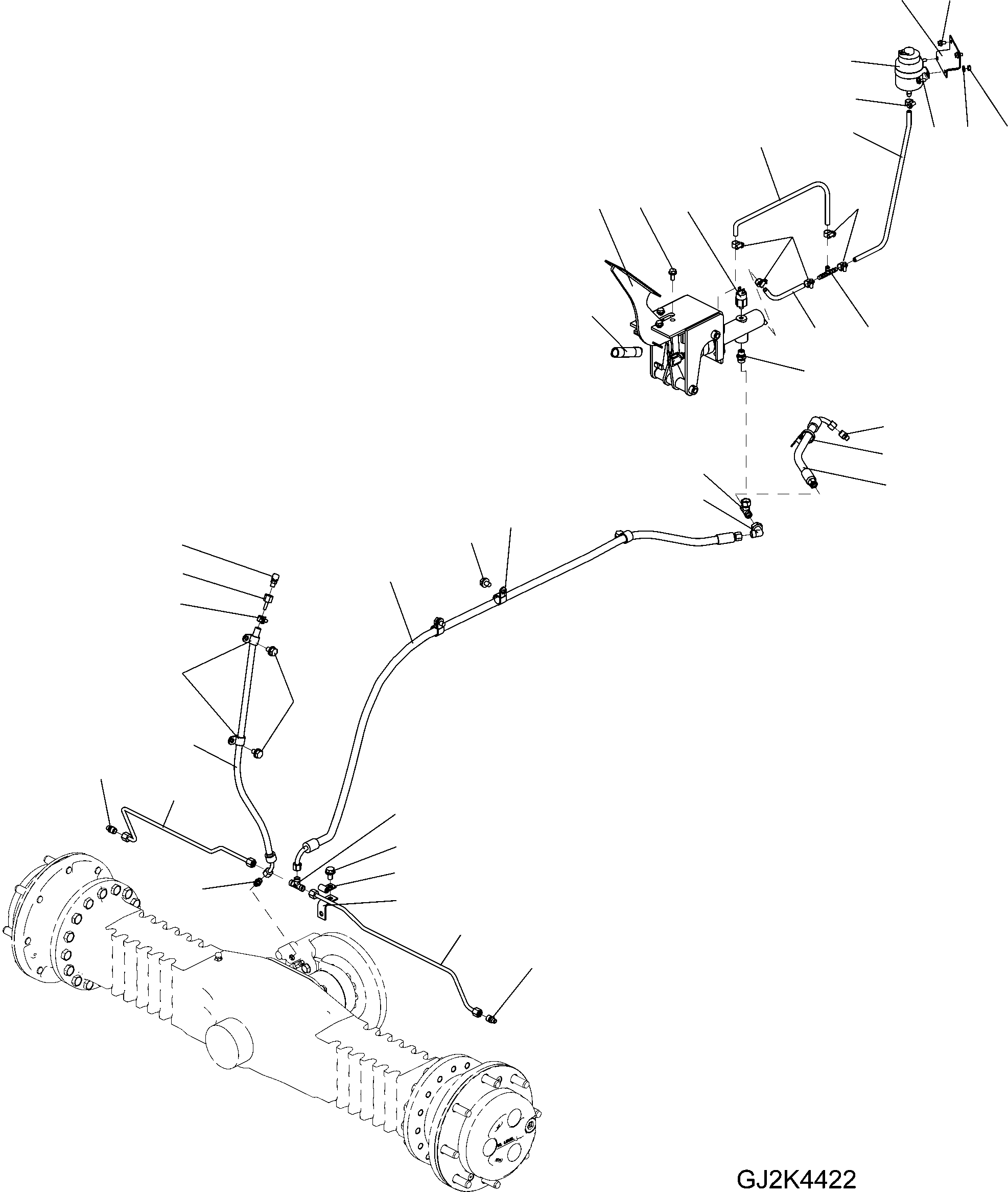 Wheel Loaders Komatsu / WA90-5 20 km/h S/N H50119-H50120 / H50122-H50123 / H50125-H50127(wa90_5c) / BRAKE SYSTEM, EXECUTION 1(09000_A : GJ2K4422)