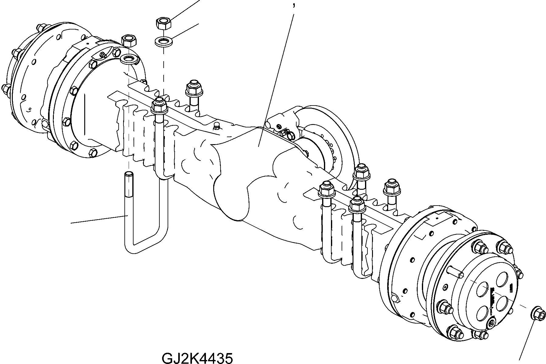 Wheel Loaders Komatsu / WA90-5 20 km/h S/N H50119-H50120 / H50122-H50123 / H50125-H50127(wa90_5c) / FRONT AXLE(08000_A : GJ2K4435)