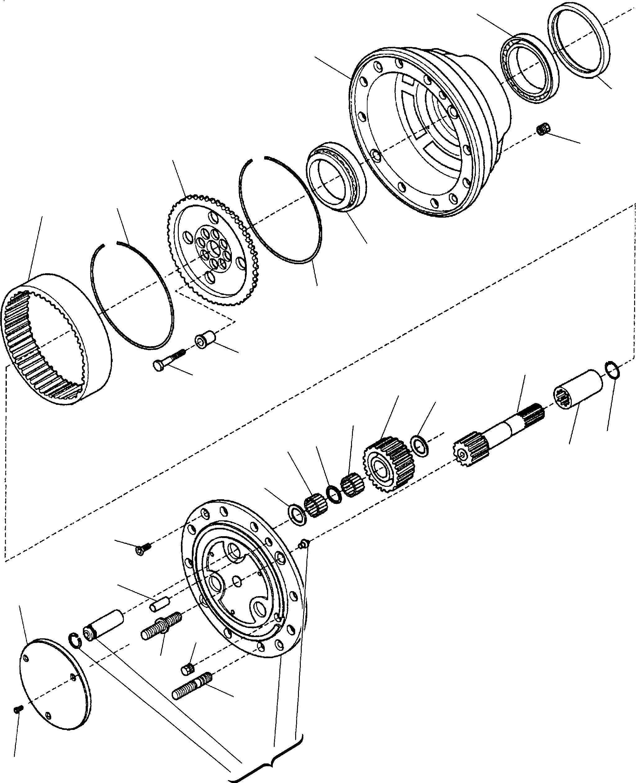 Backhoeloaders Komatsu / WB140-2 S/N 140F10001-Up(wb140_2) / REAR AXLE (7/7)(C-0450 : 3480)