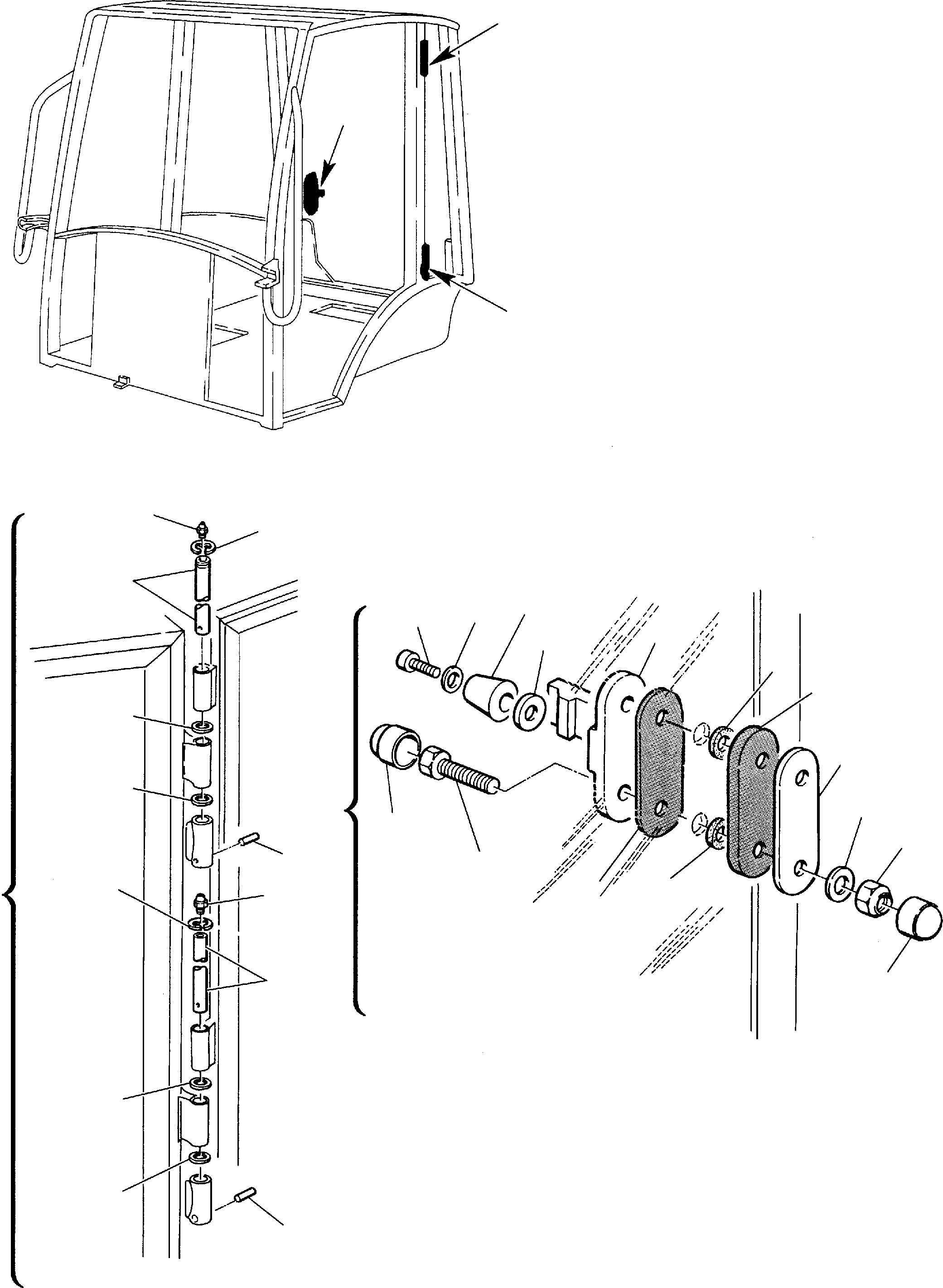 Backhoeloaders Komatsu / WB140-2 S/N 140F10001-Up(wb140_2) / CABIN (3/11)(E-0100 : 5202)