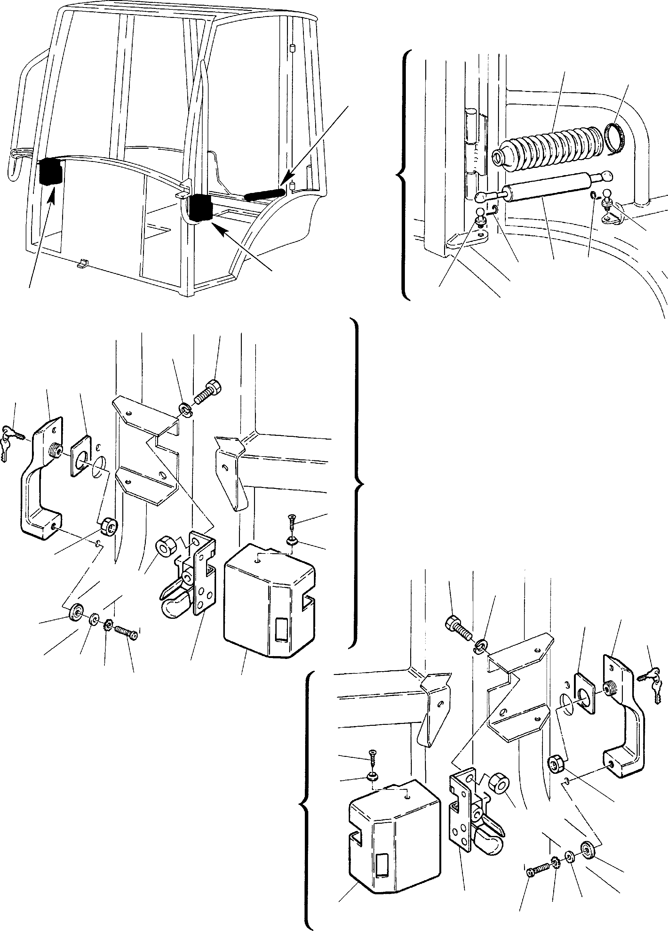 Backhoeloaders Komatsu / WB140-2 S/N 140F10001-Up(wb140_2) / CABIN (4/11)(E-0110 : 5203)