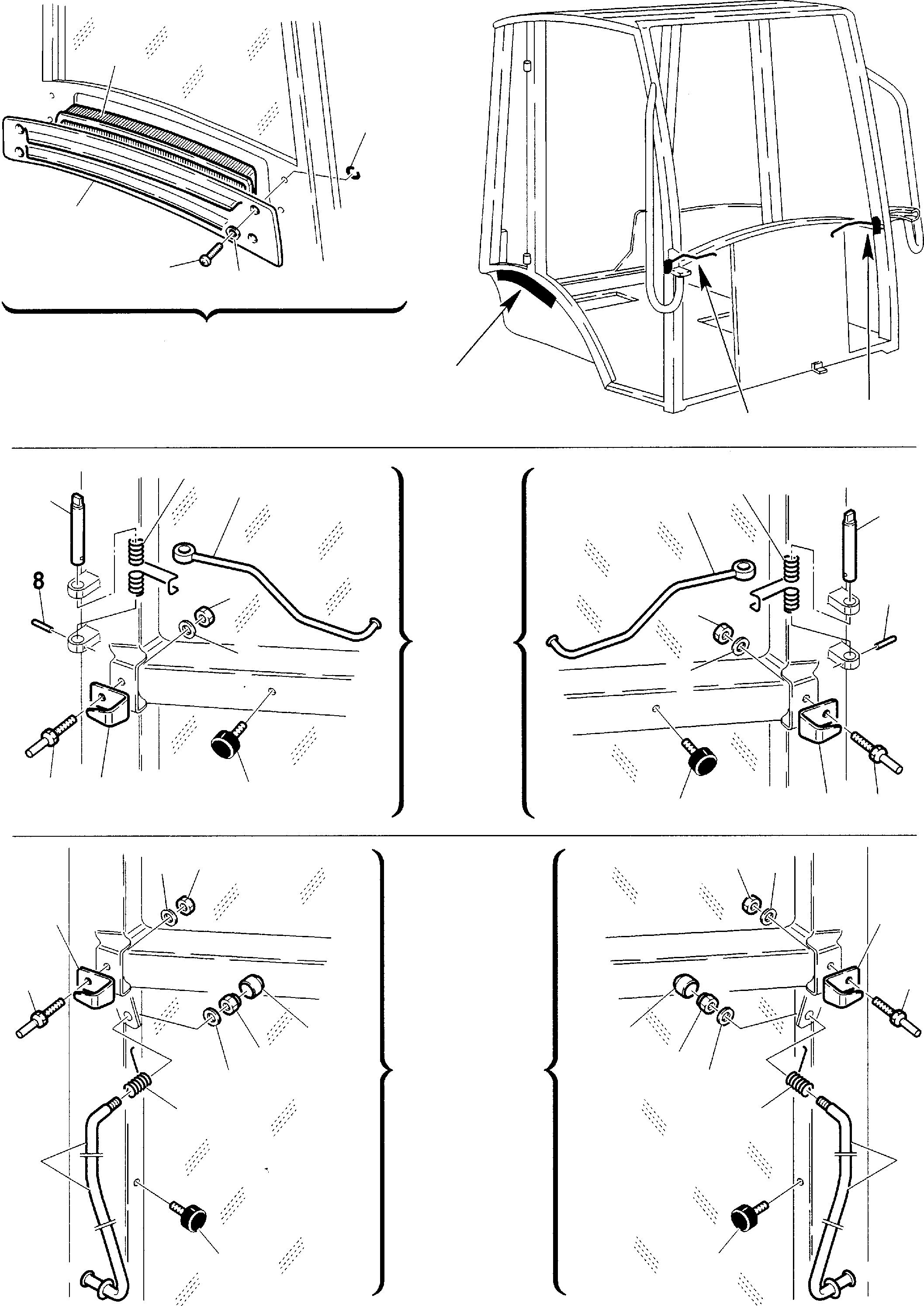 Backhoeloaders Komatsu / WB140-2 S/N 140F10001-Up(wb140_2) / CABIN (6/11)(E-0130 : 5205)