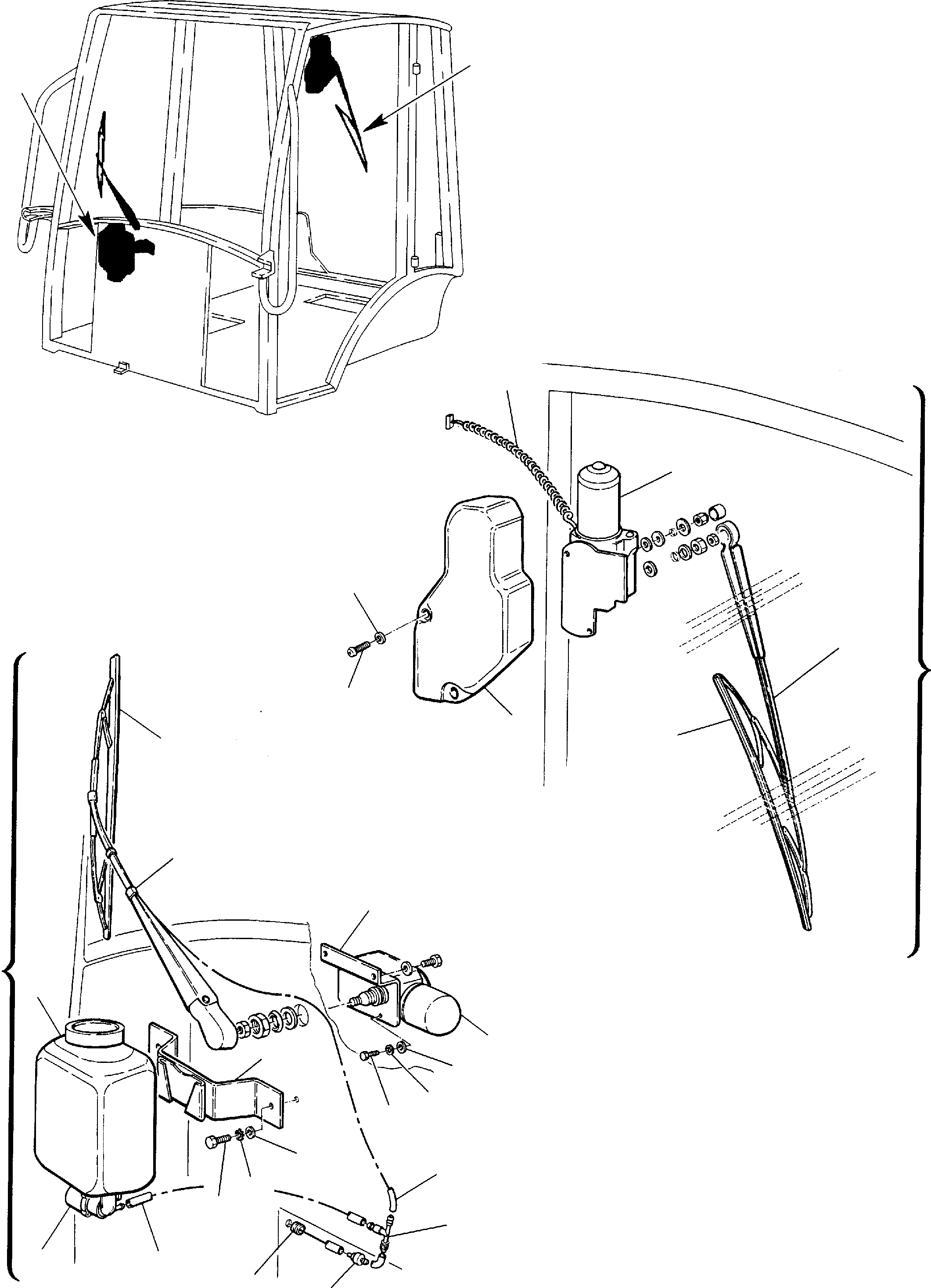 Backhoeloaders Komatsu / WB140-2 S/N 140F10001-Up(wb140_2) / CABIN (7/11)(E-0140 : 5206)