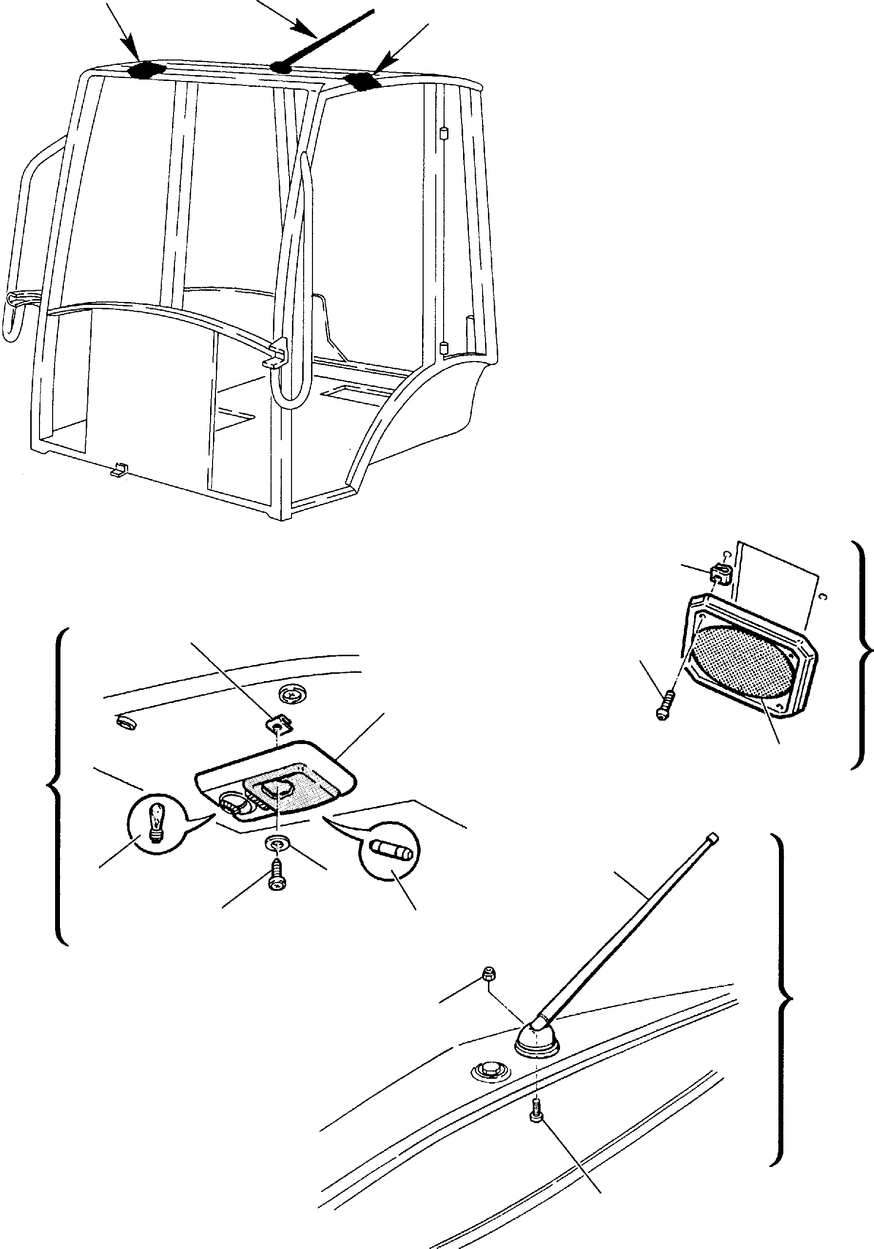 Backhoeloaders Komatsu / WB140-2 S/N 140F10001-Up(wb140_2) / CABIN (9/11)(E-0160 : 5208)