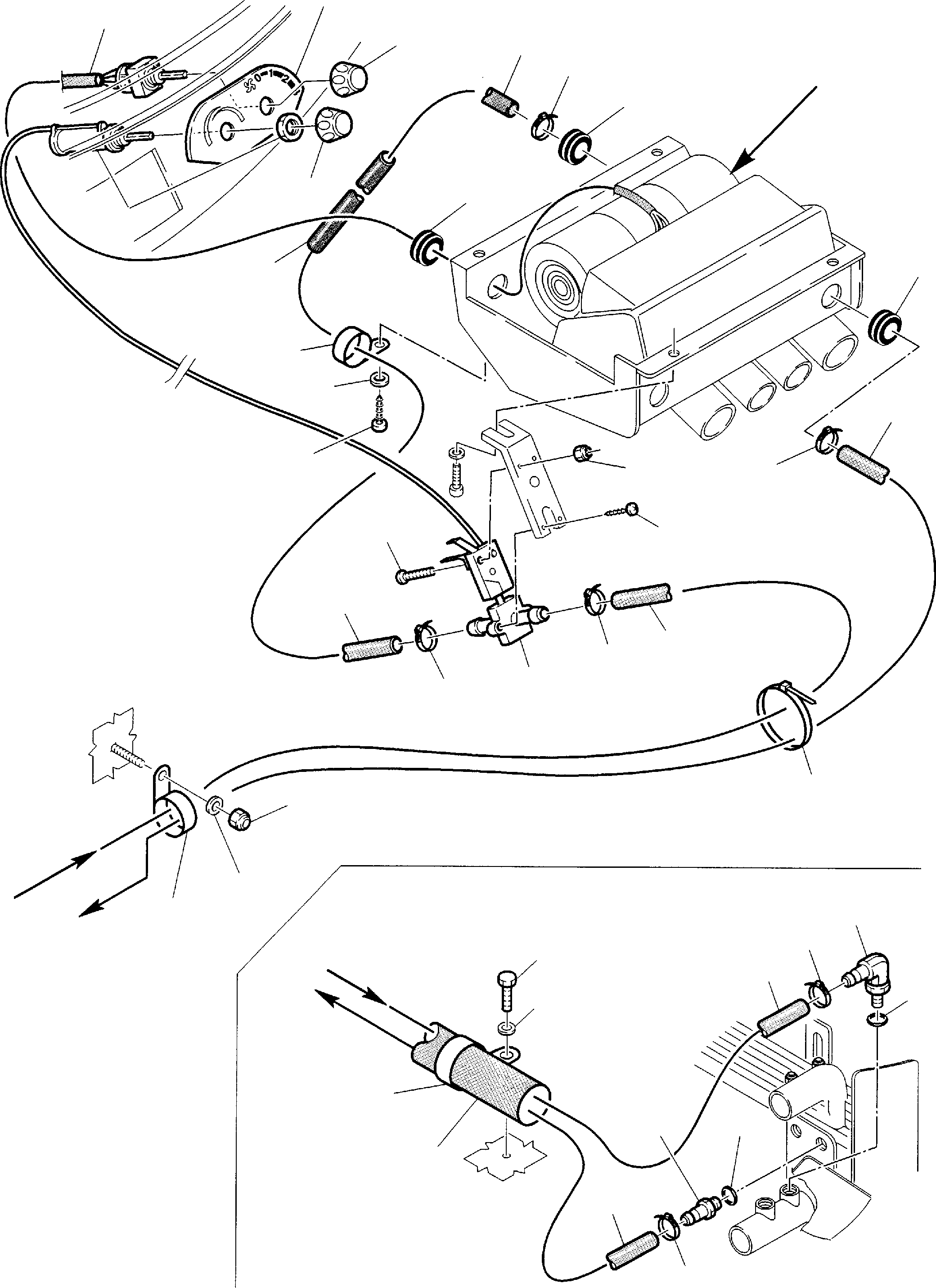 Backhoeloaders Komatsu / WB140-2 S/N 140F10001-Up(wb140_2) / HEATING SYSTEM (2/2)(E-0270 : 5810)