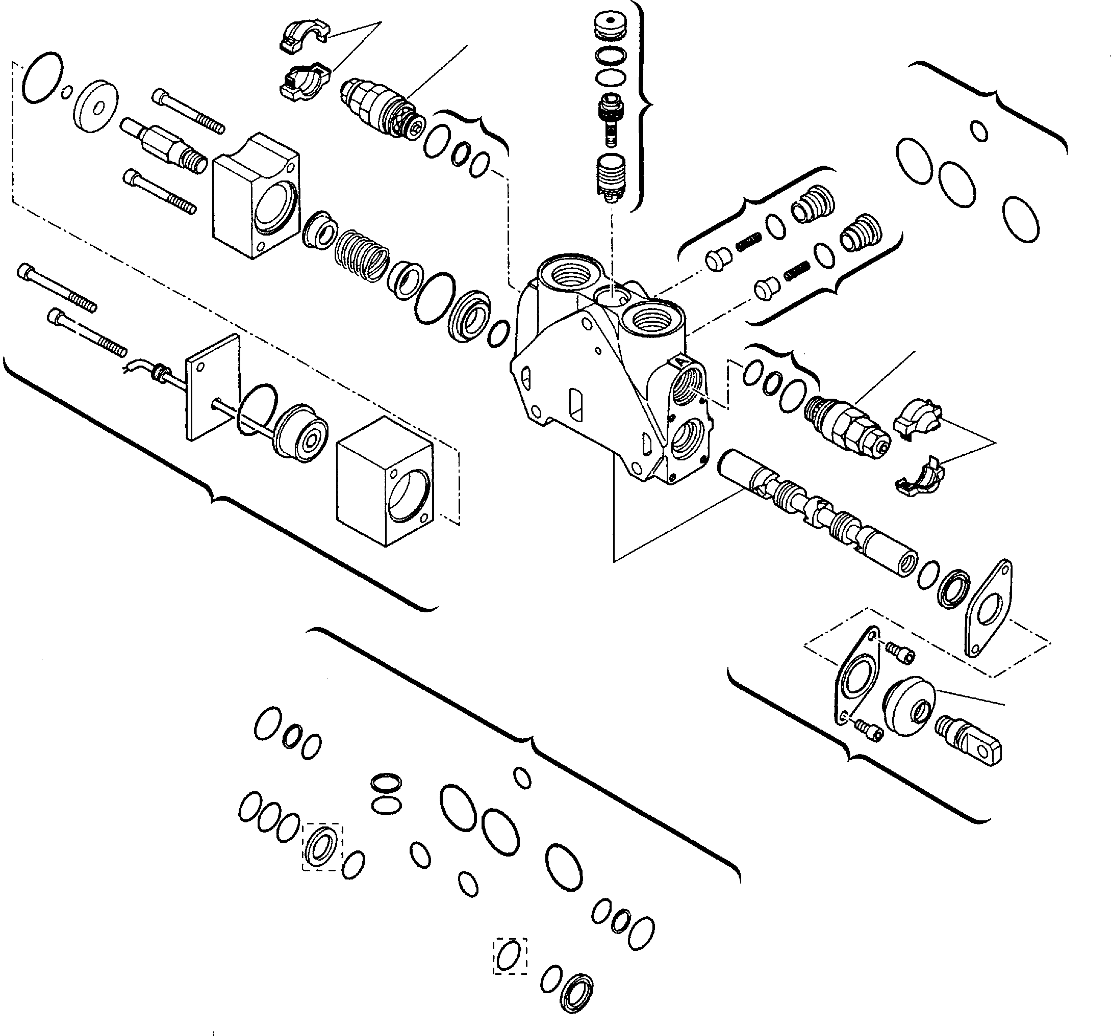 Backhoeloaders Komatsu / WB140-2 S/N 140F10001-Up(wb140_2) / SHOVEL CONTROL VALVE (4/4) (FLOATING LIFTING ELEMENT)(F-0080 : 6215)